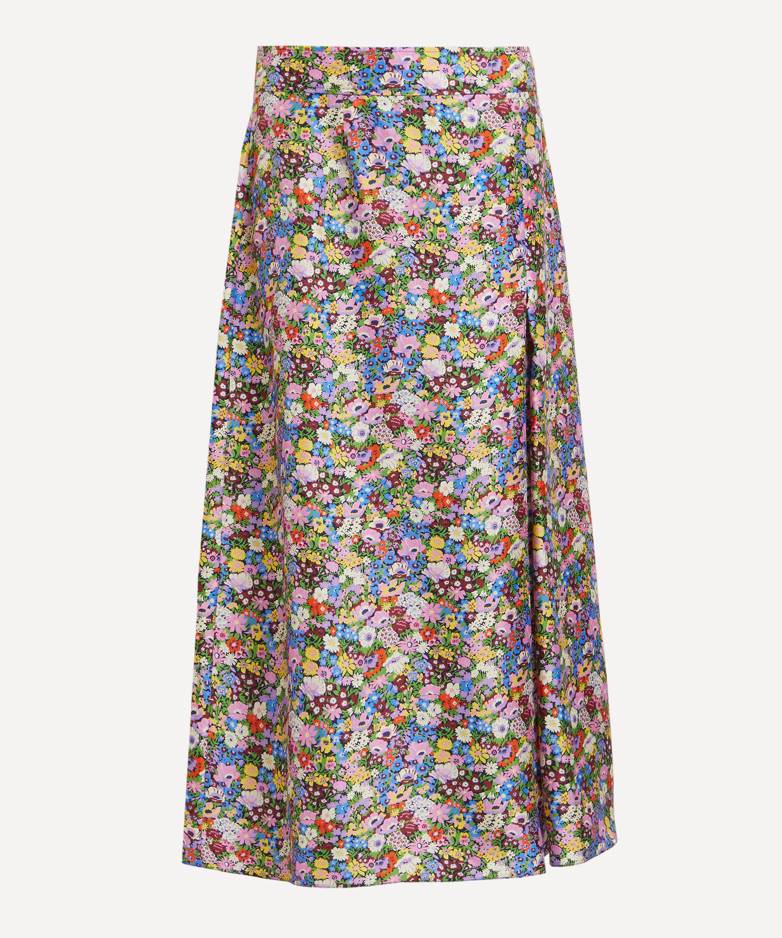 Liberty - Silk Twill Soft Pleat Skirt in Thorpeness  image number 0