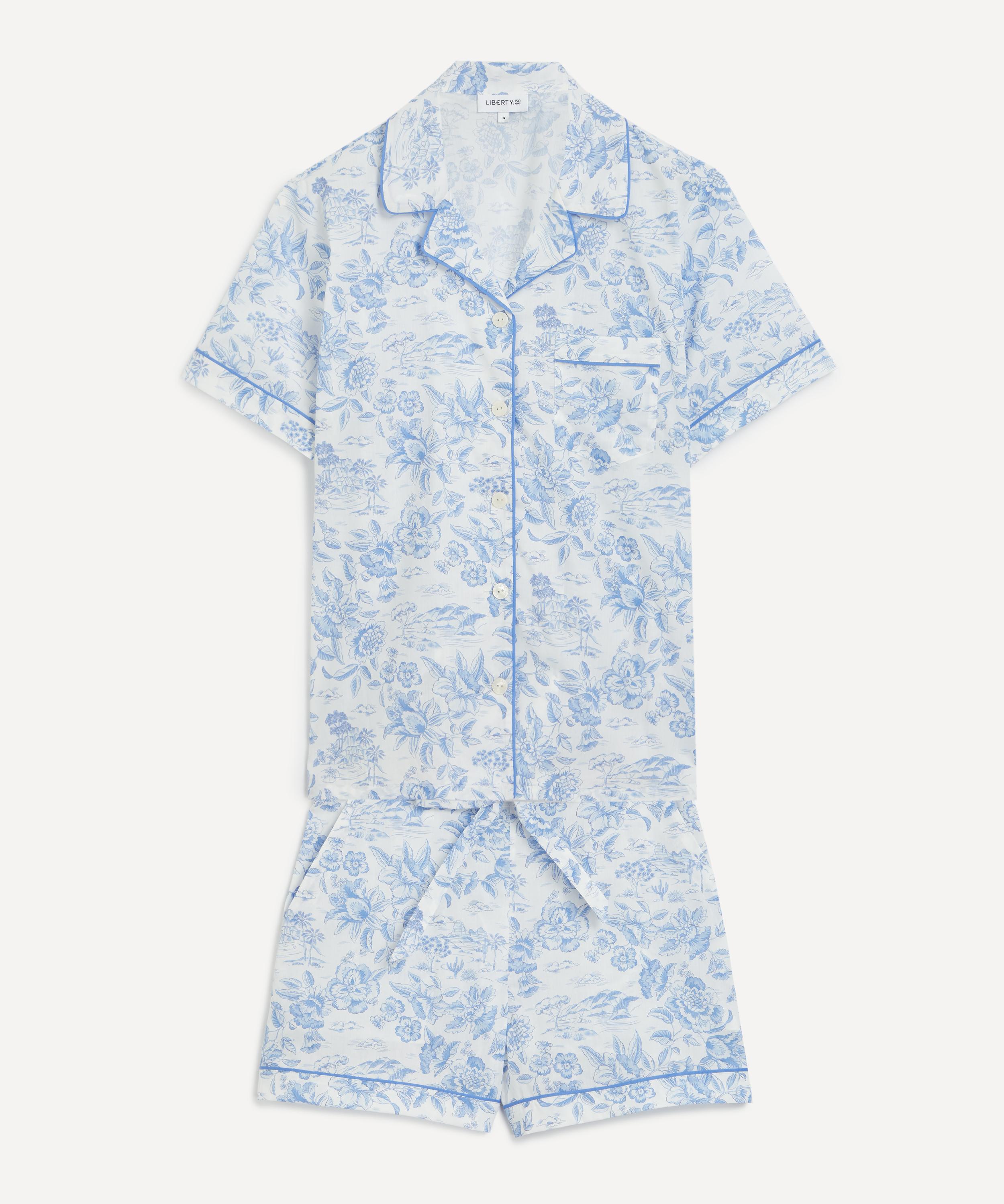 Liberty - Delft Lagoon Tana Lawn™ Cotton Short Pyjama Set image number 0
