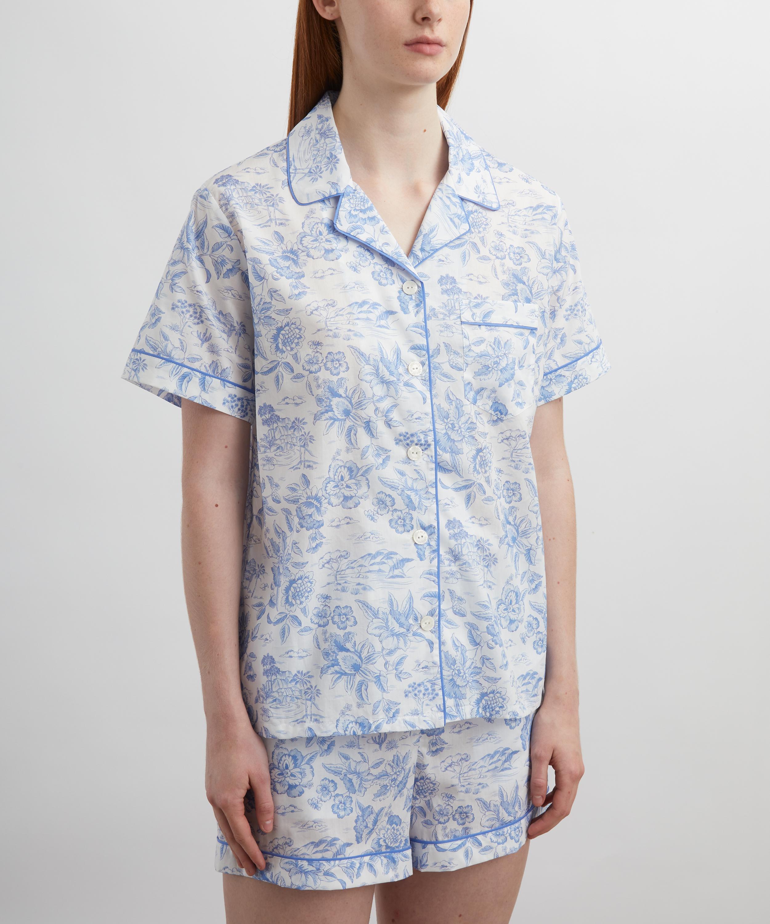 Liberty - Delft Lagoon Tana Lawn™ Cotton Short Pyjama Set image number 2