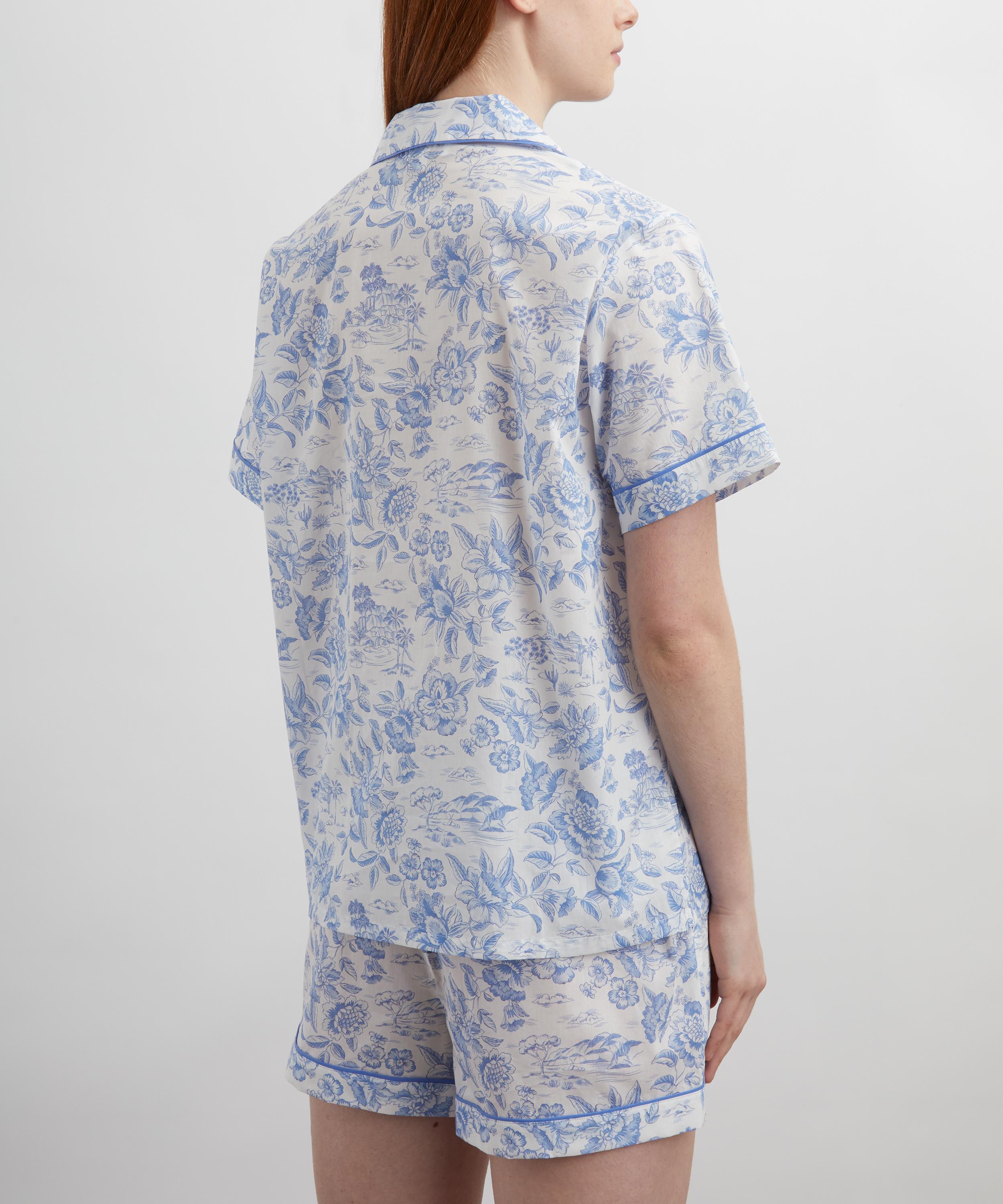 Liberty - Delft Lagoon Tana Lawn™ Cotton Short Pyjama Set image number 3