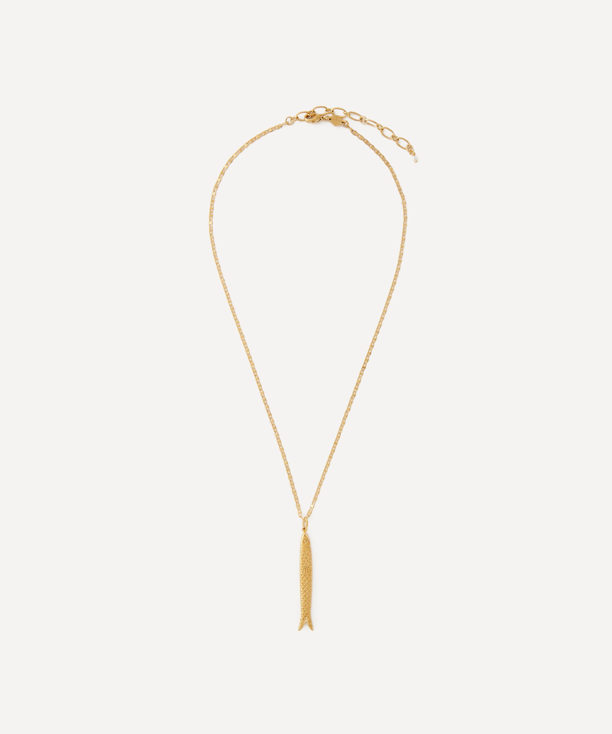 ANNI LU - 18ct Gold-Plated Hippie Fish Pendant Necklace image number 1