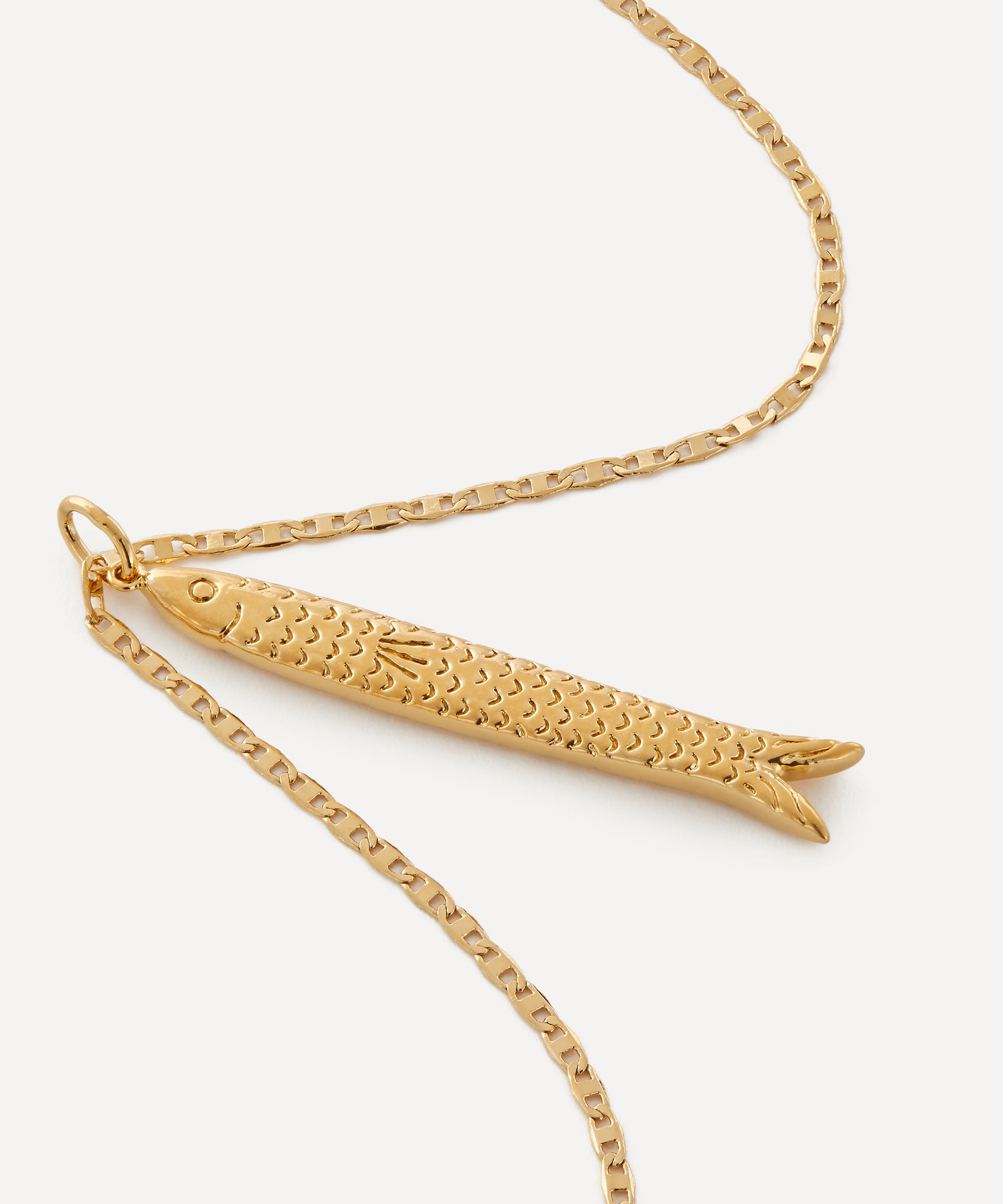 ANNI LU - 18ct Gold-Plated Hippie Fish Pendant Necklace image number 2