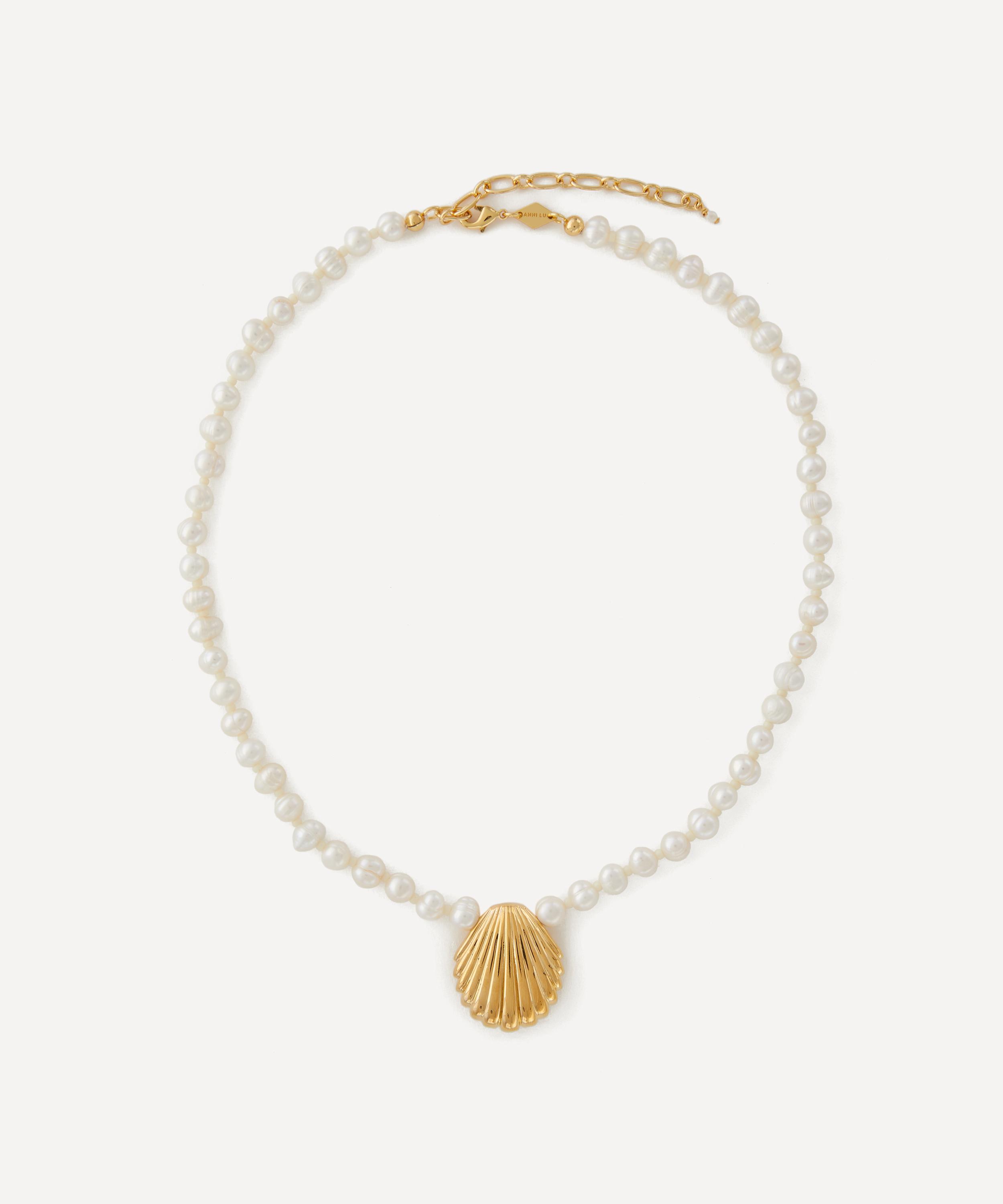 ANNI LU - 18ct Gold-Plated Ocean Treasure Pearl Necklace image number 0