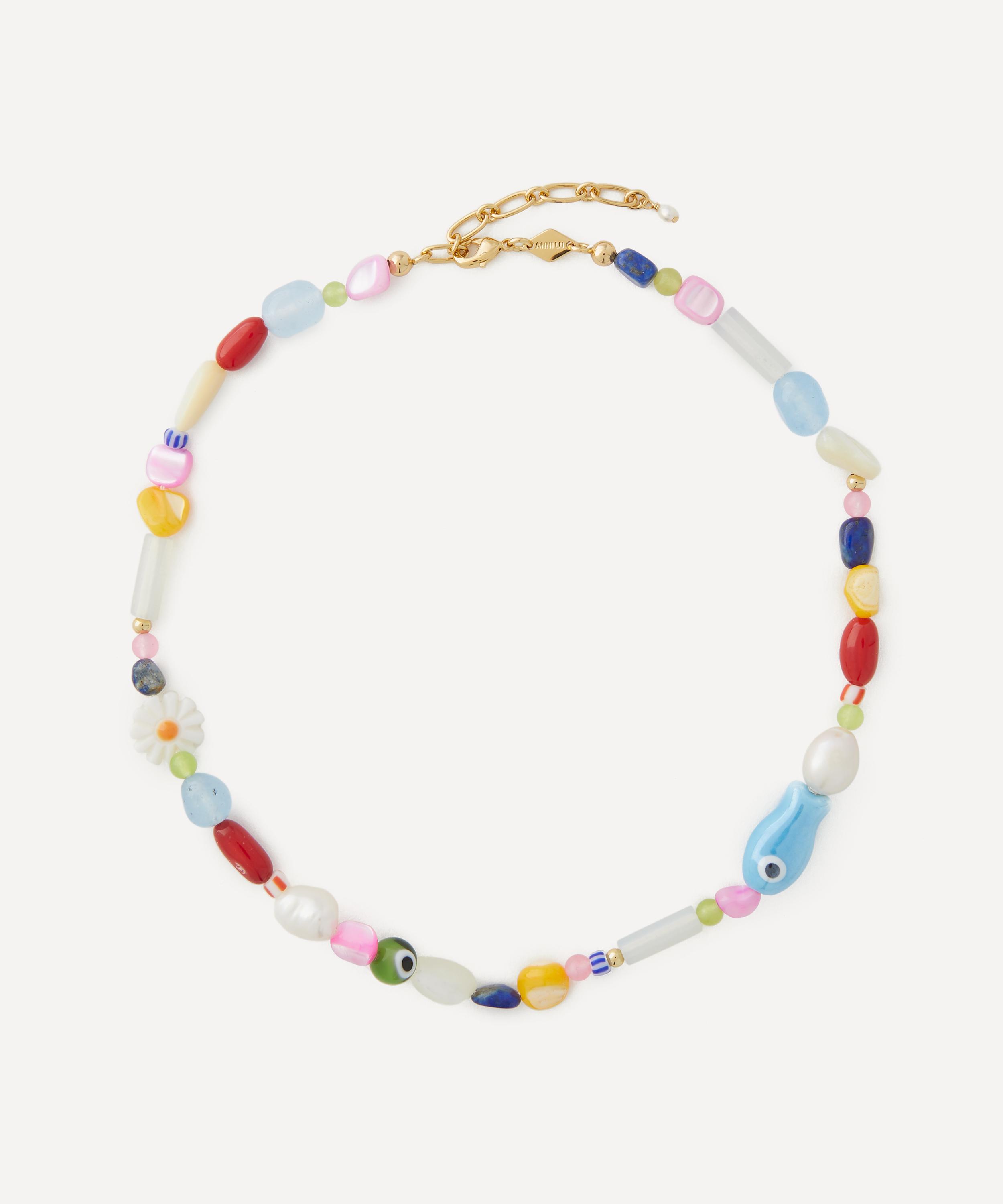 ANNI LU - 18ct Gold-Plated Happy Bead Necklace image number 0