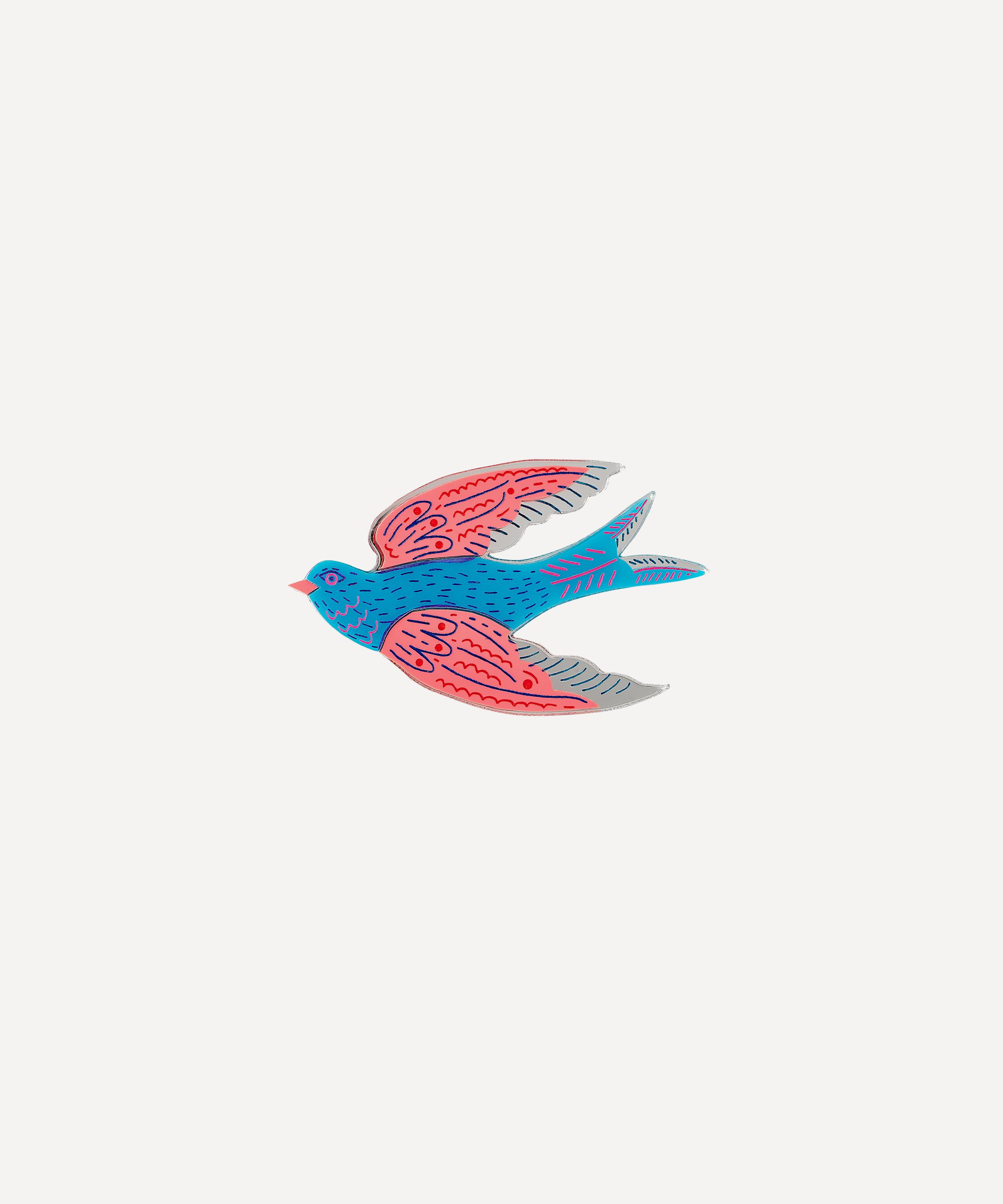 Tatty Devine - Blue Bird Brooch image number 0