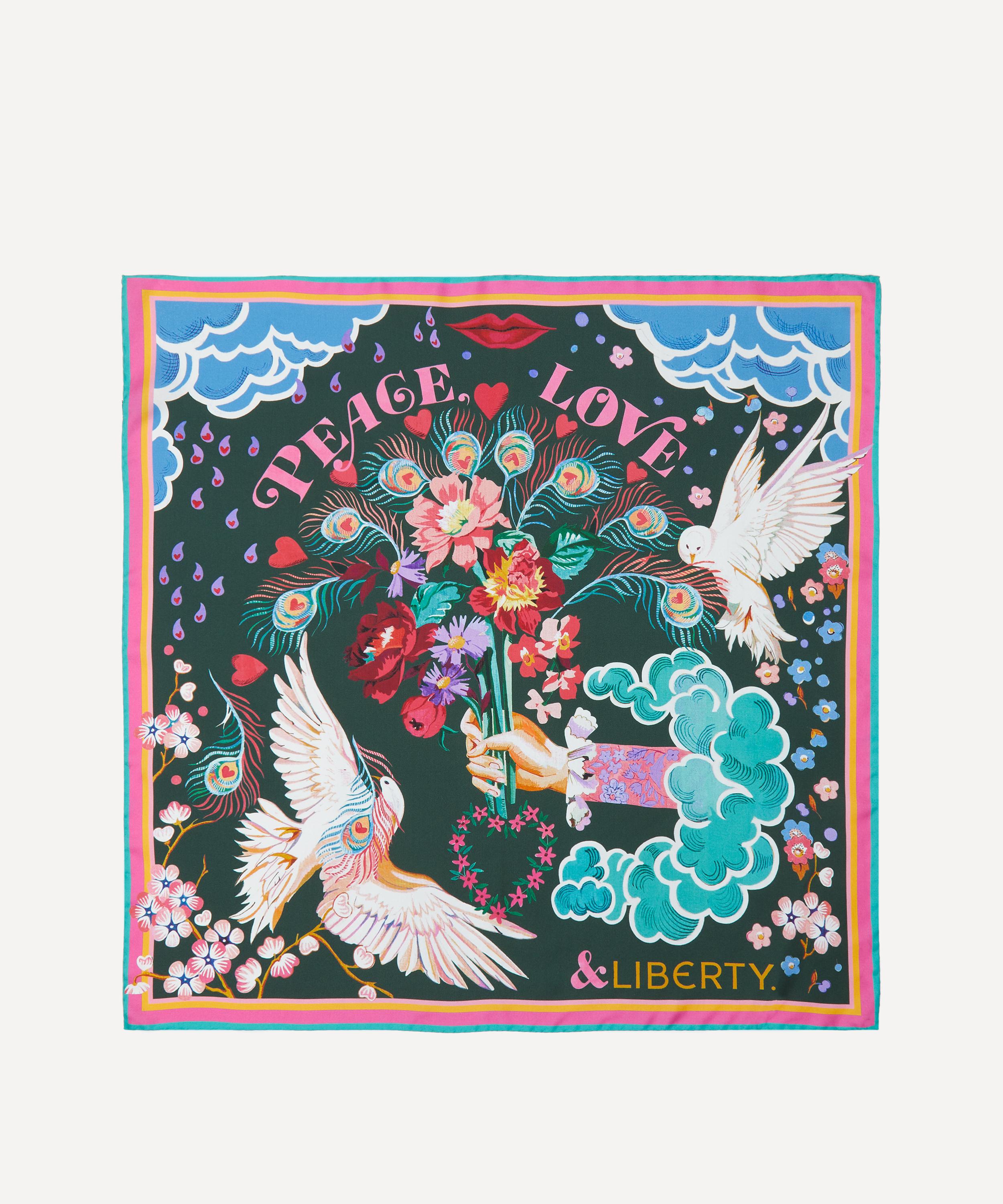 Liberty - Peace Love And Liberty 70x70 Silk Scarf