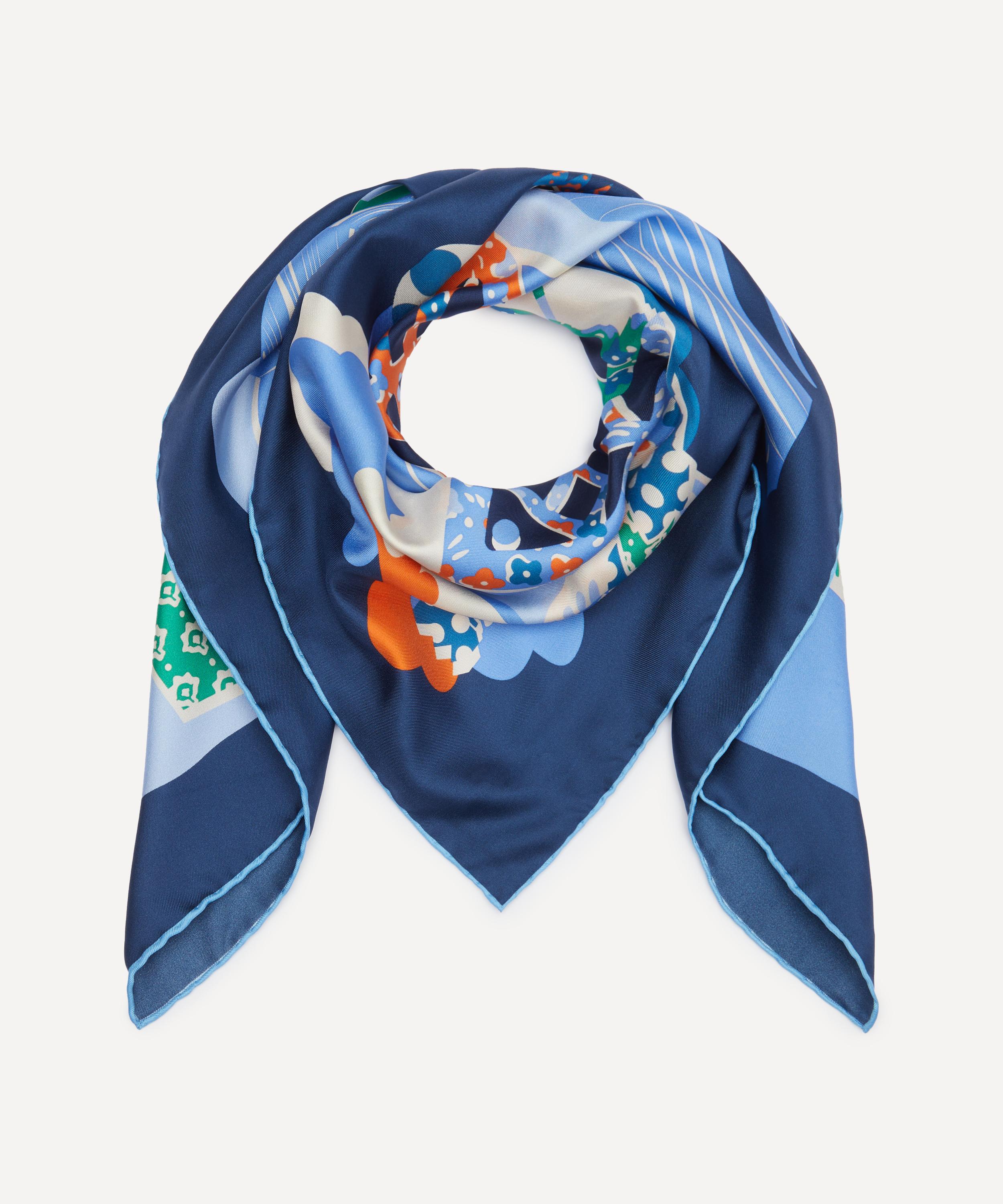 Liberty - Tudor Patchwork 90x90 Silk Scarf image number 2