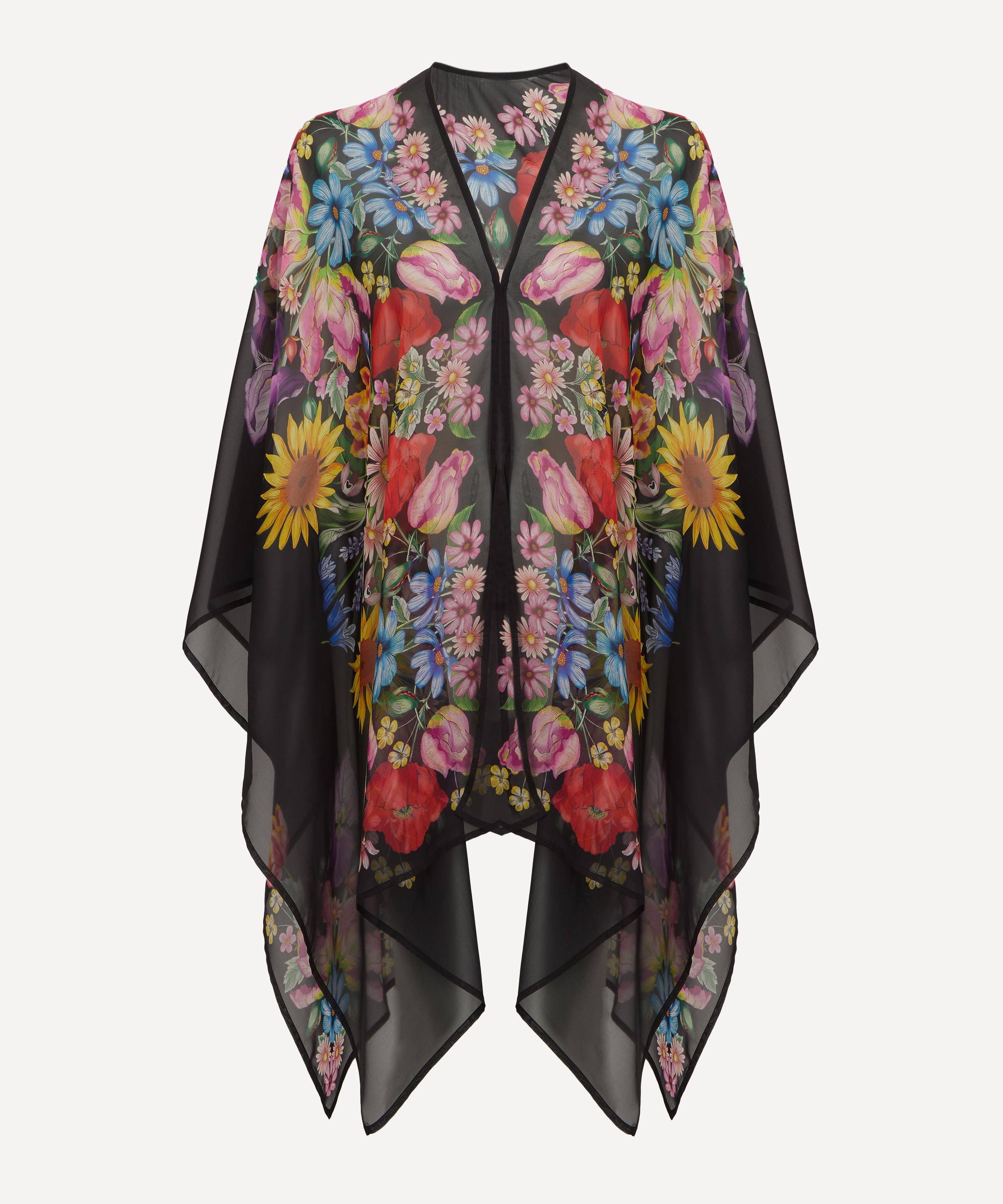 Liberty - Floral Muse 140x165 Silk Chiffon Cape image number 0