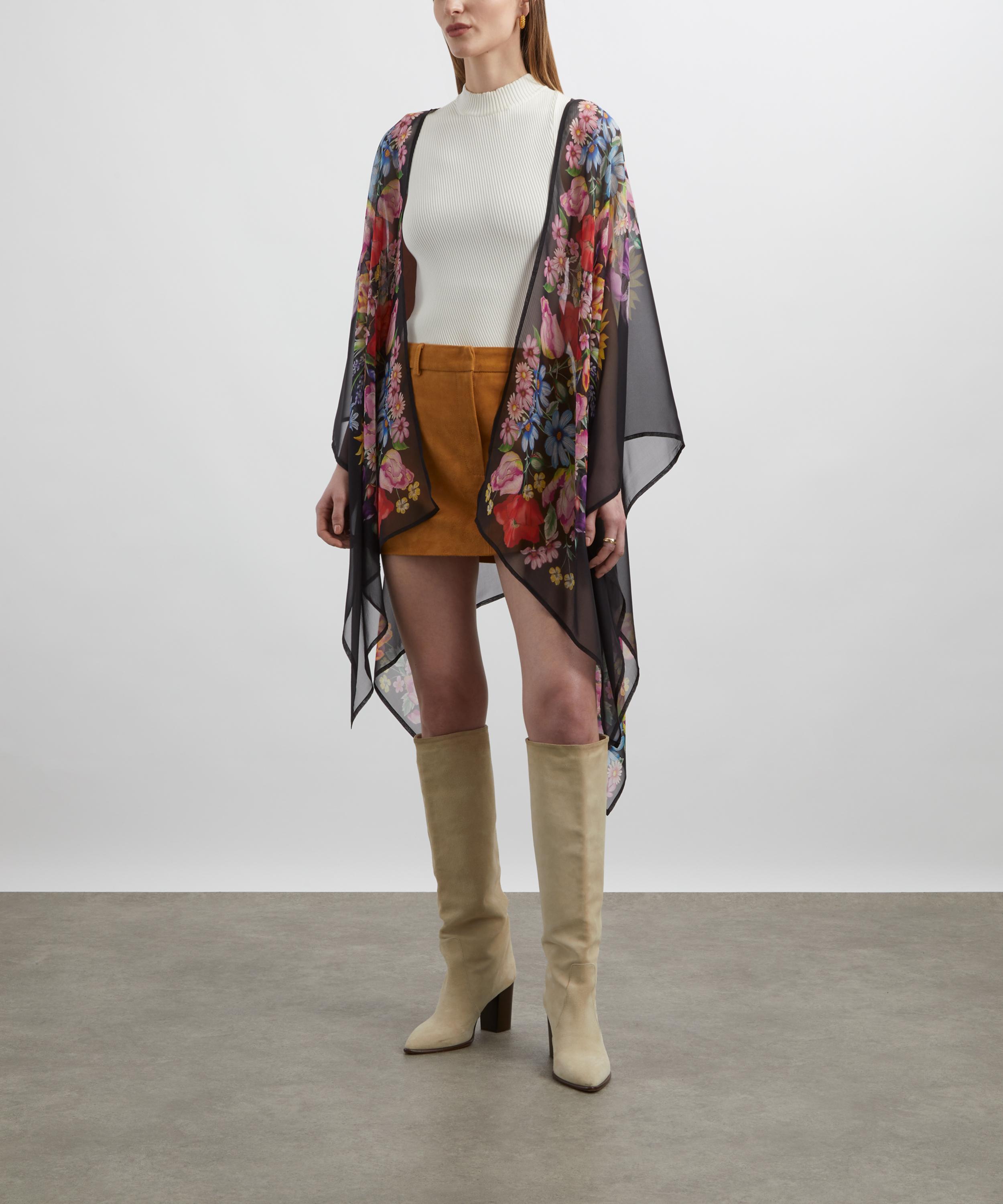 Liberty - Floral Muse 140x165 Silk Chiffon Cape image number 1