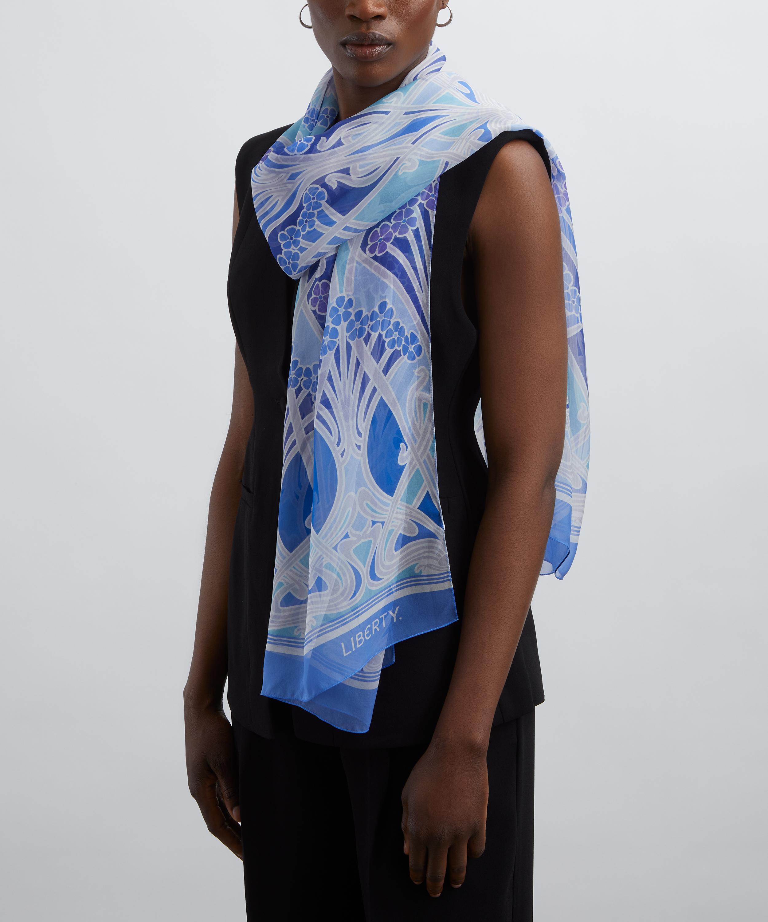 Liberty - Ianthe Long 70x200 Silk Chiffon Scarf image number 1