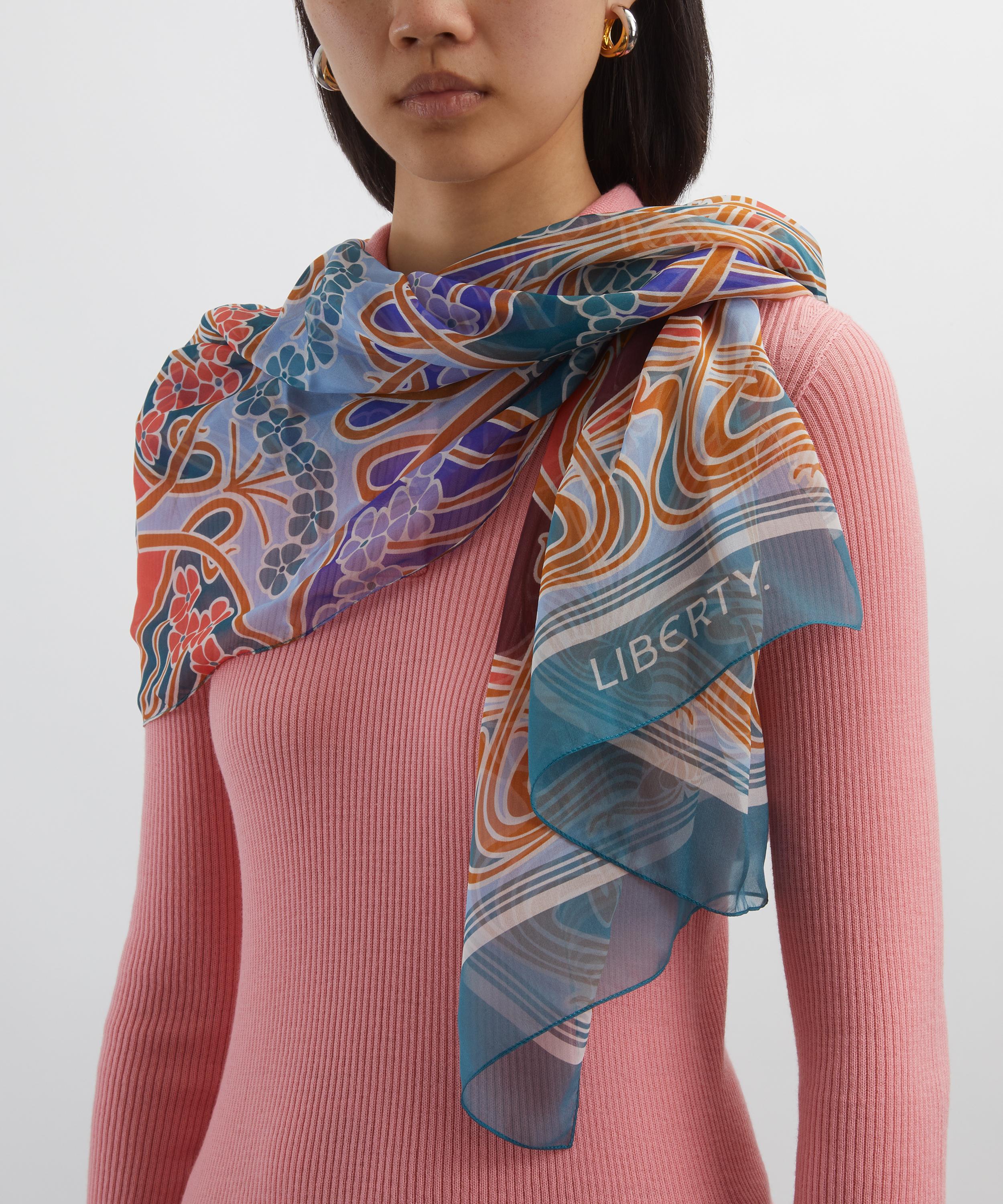 Liberty - Ianthe Long 70x200 Silk Chiffon Scarf image number 1