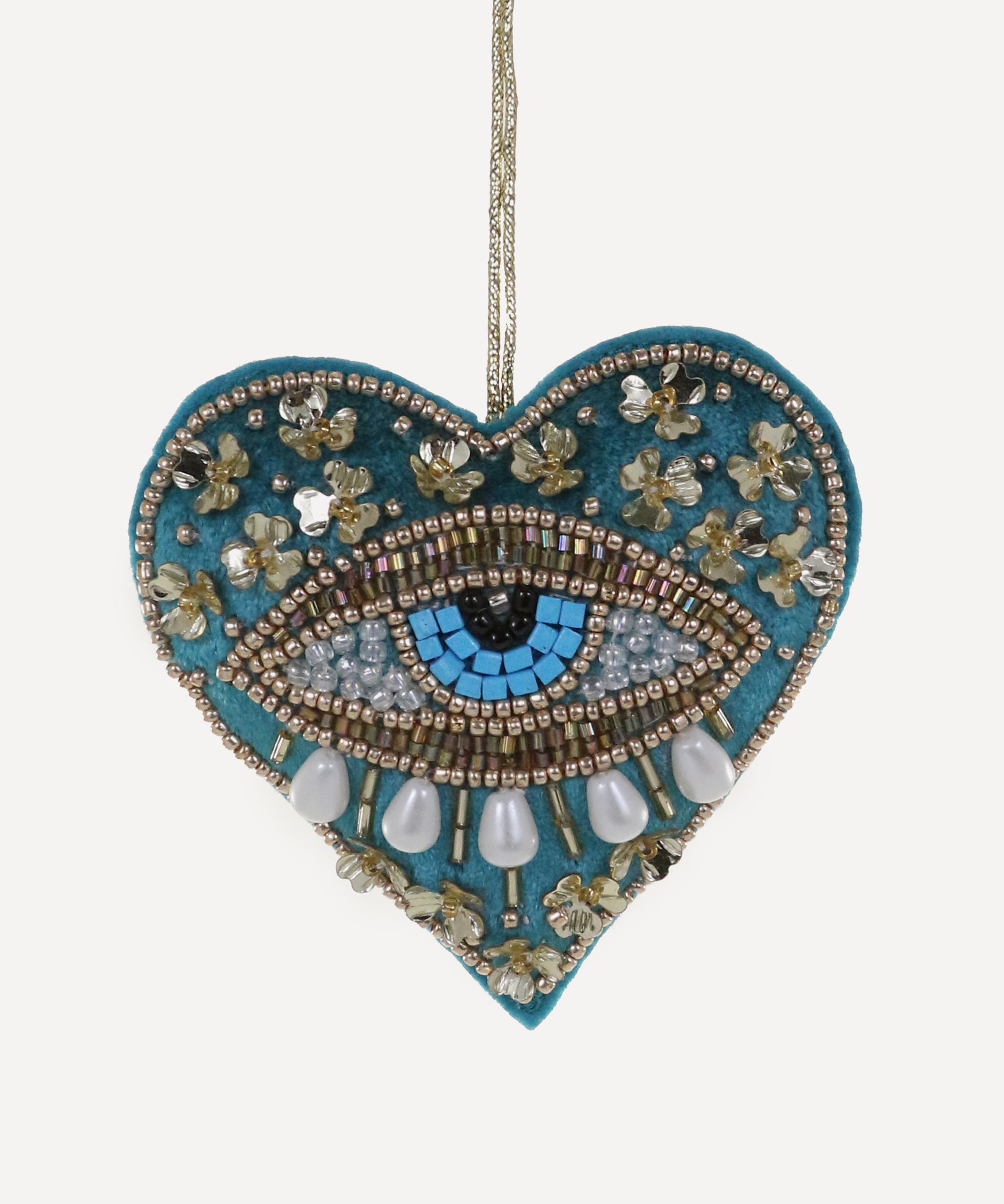 Christmas - Heart Ojo Velvet Ornament