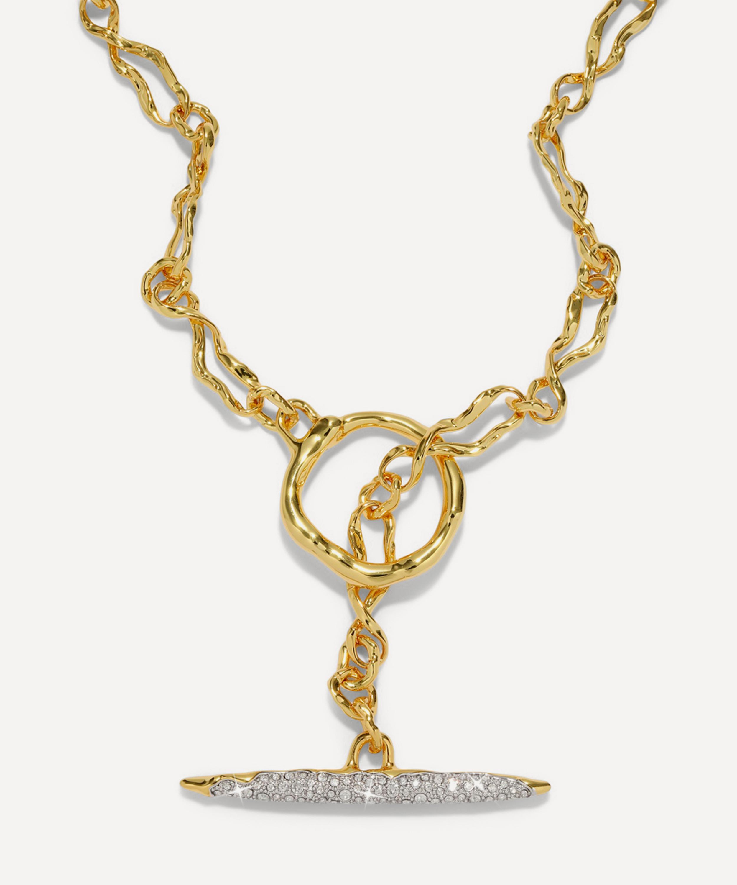 Alexis Bittar - 14ct Gold-Plated Solanales Crystal Toggle Necklace image number 0