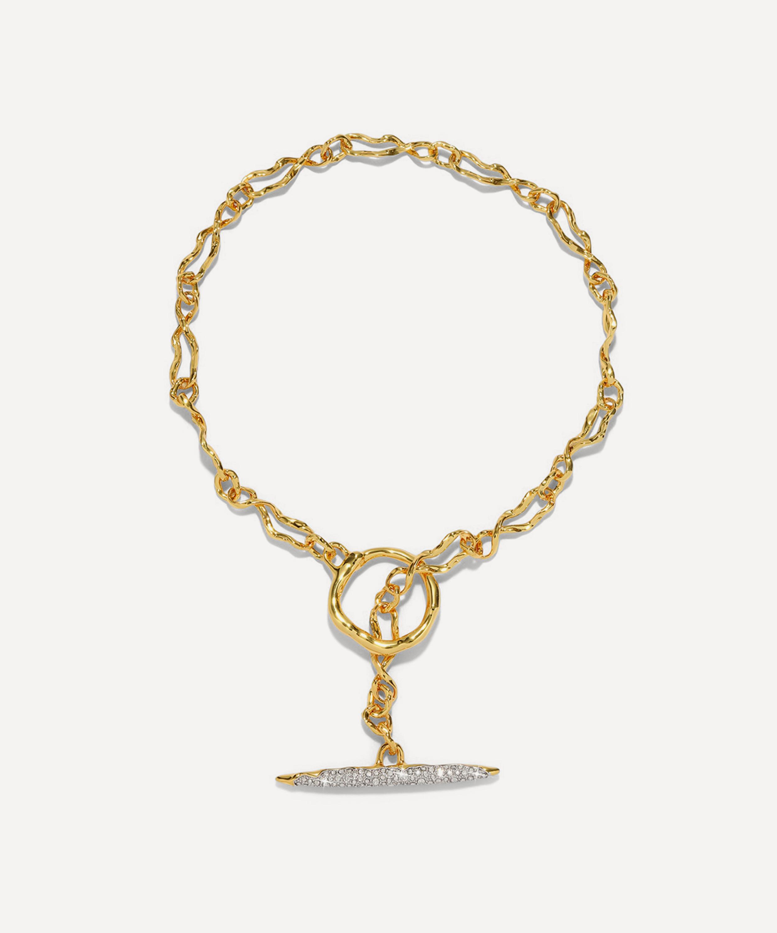 Alexis Bittar - 14ct Gold-Plated Solanales Crystal Toggle Necklace image number 2