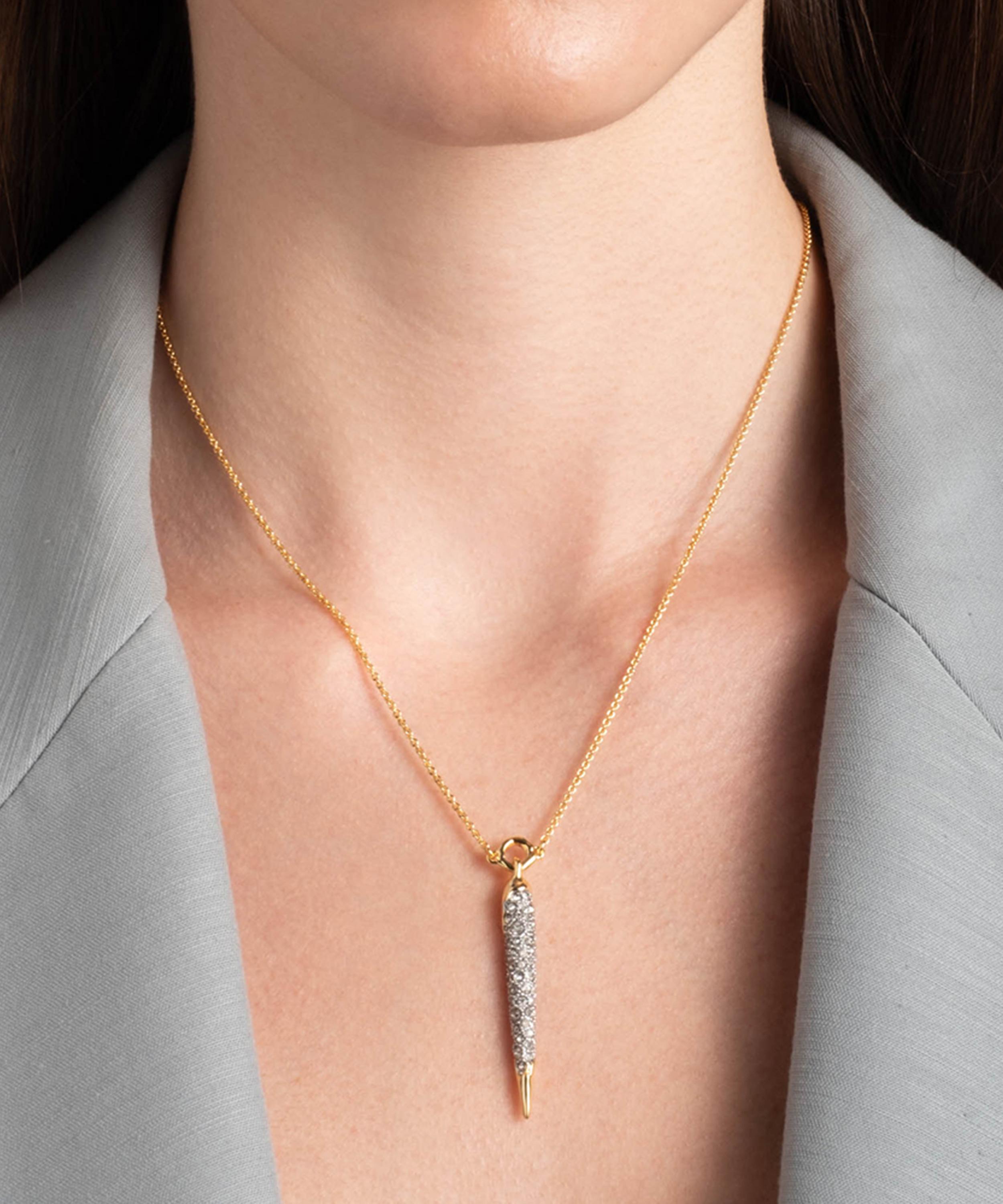 Alexis Bittar - 14ct Gold-Plated Solanales Crystal Spear Pendant Necklace image number 1