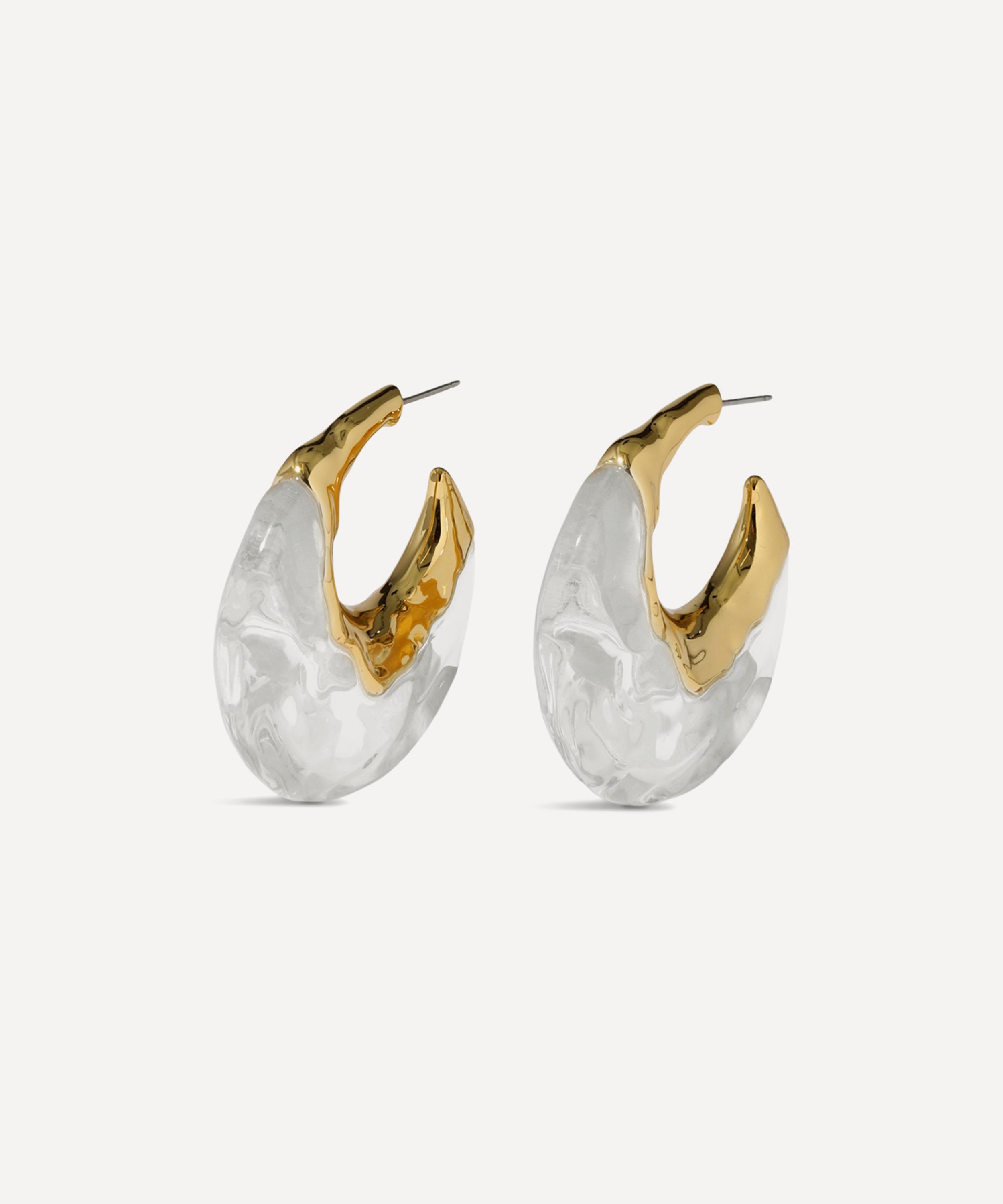 Alexis Bittar - 14ct Gold-Plated Liquid Lucite Puffy Hoop Earrings