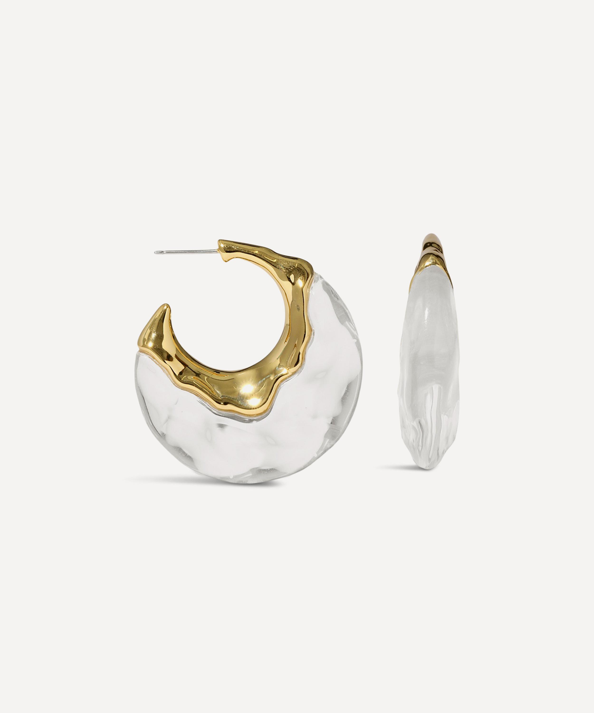 Alexis Bittar - 14ct Gold-Plated Liquid Lucite Puffy Hoop Earrings image number 3