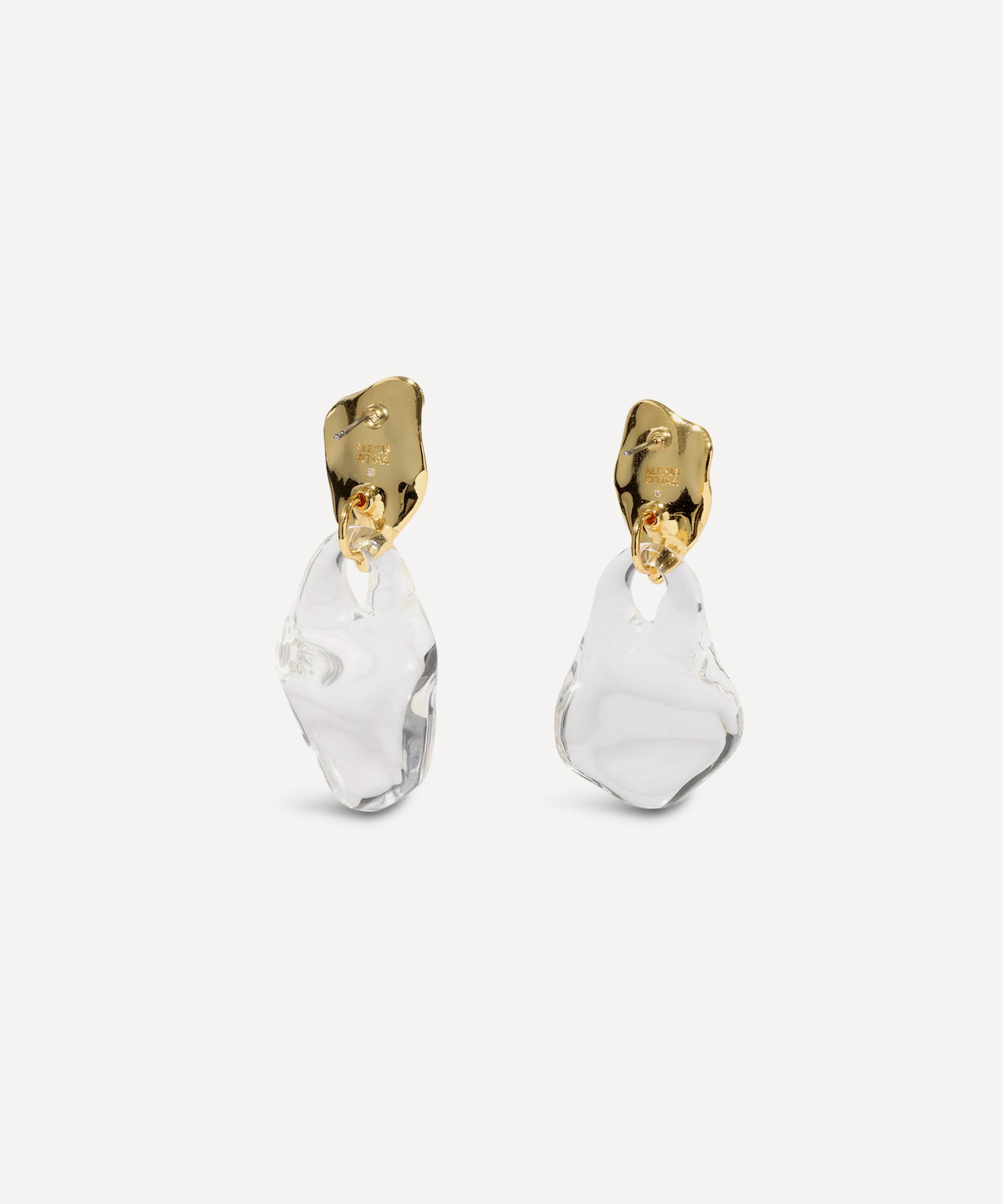 Alexis Bittar - 14ct Gold-Plated Liquid Lucite Wafer Drop Earrings image number 2