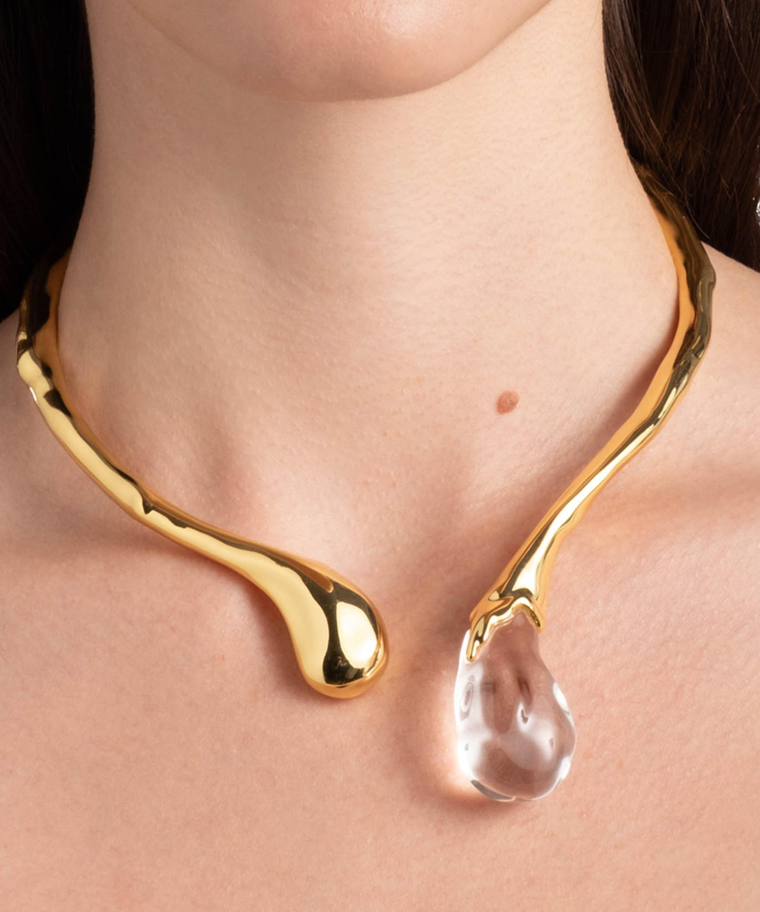 Alexis Bittar - 14ct Gold-Plated Liquid Lucite Sprout Collar Necklace image number 1