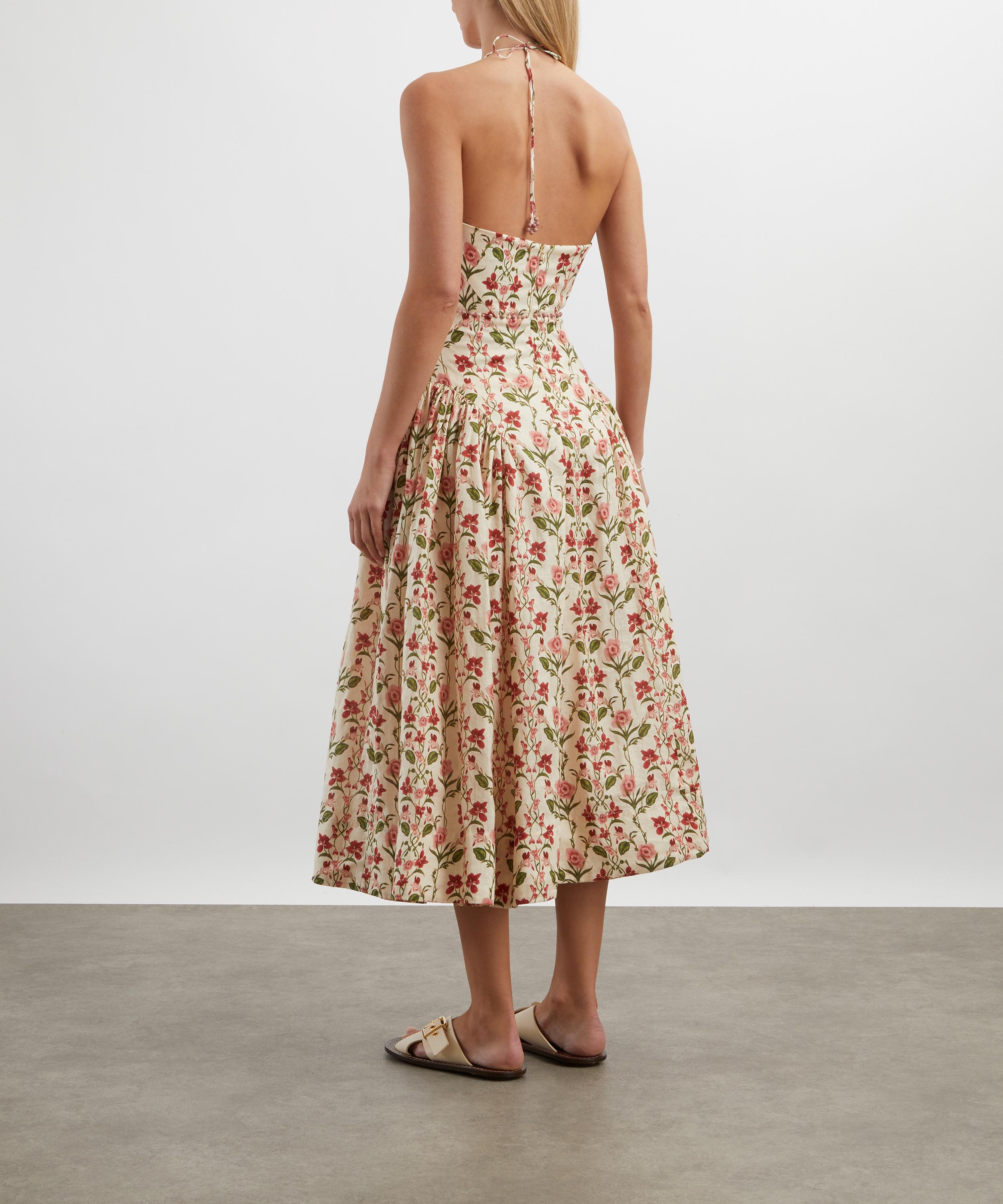 Agua Bendita - Balsa Canna Midi Dress image number 3