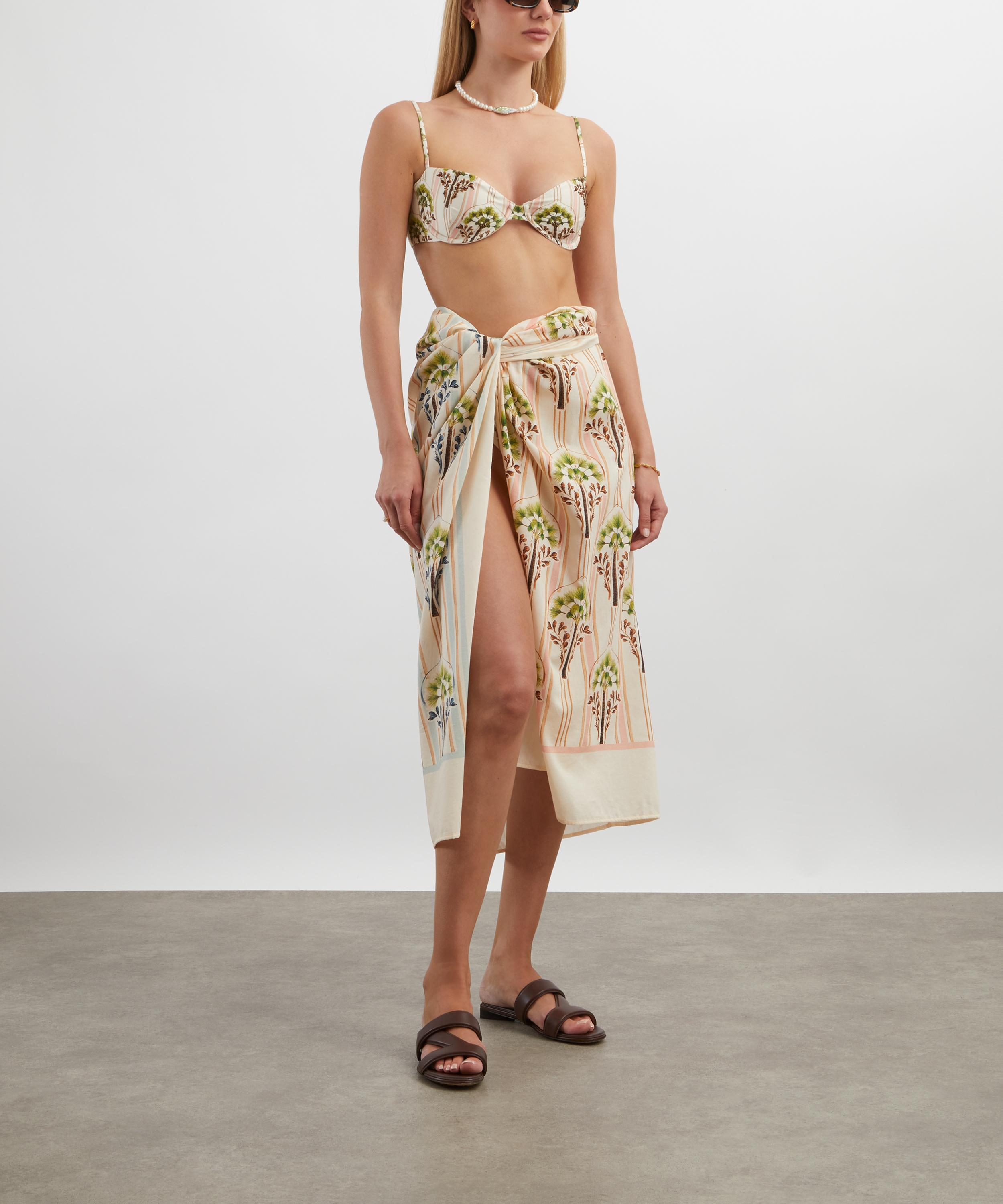Agua Bendita - Lavanda Moriche Cotton-Silk Pareo image number 1