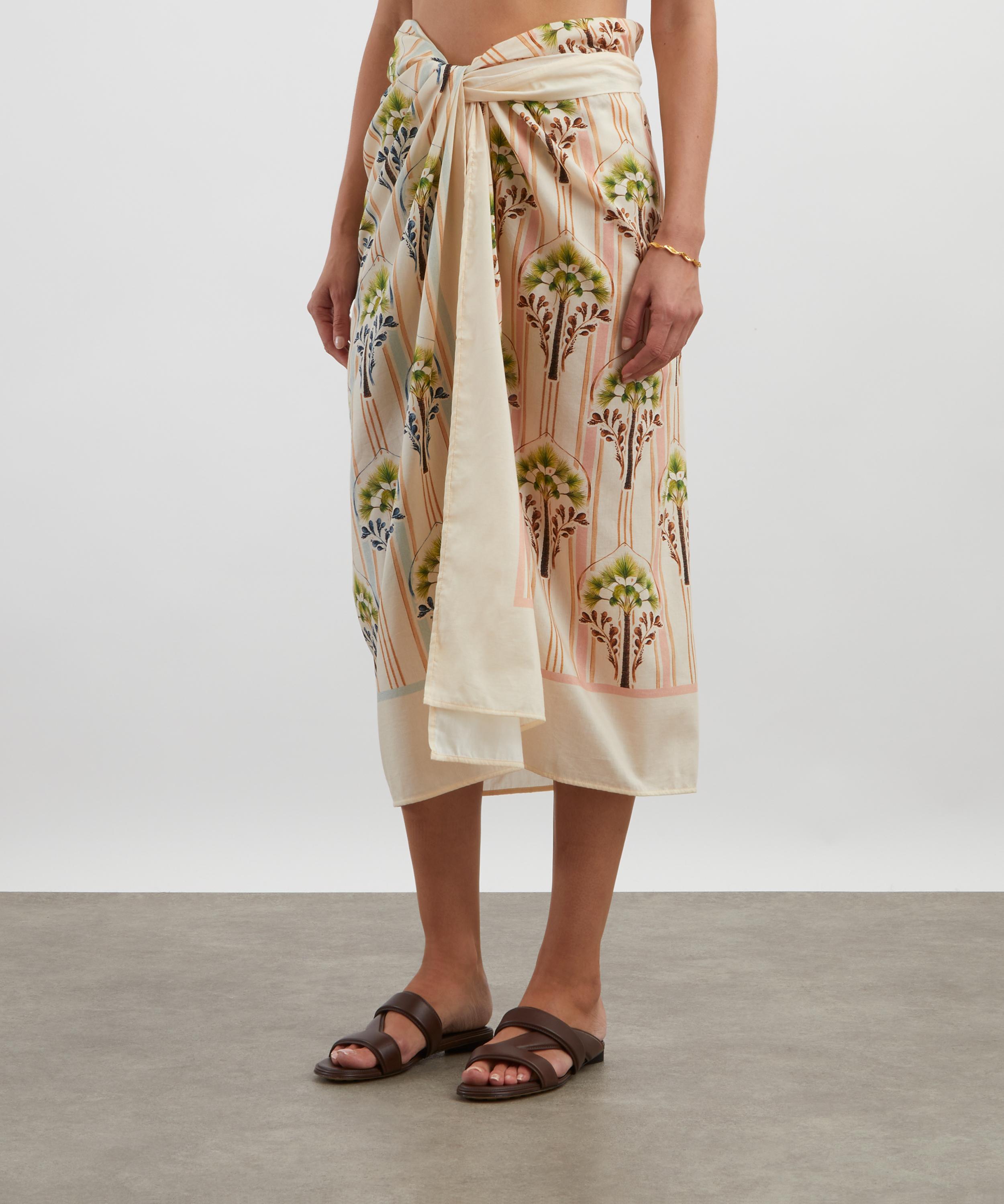 Agua Bendita - Lavanda Moriche Cotton-Silk Pareo image number 2