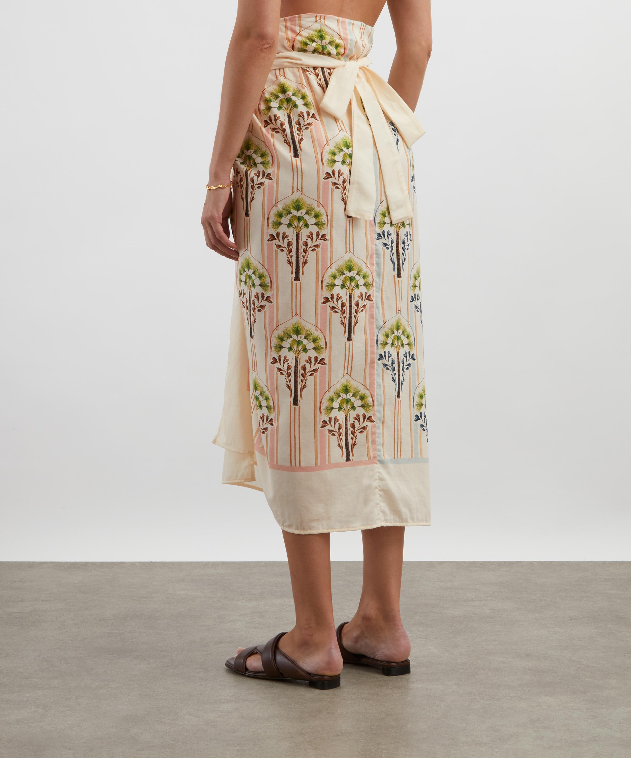 Agua Bendita - Lavanda Moriche Cotton-Silk Pareo image number 3