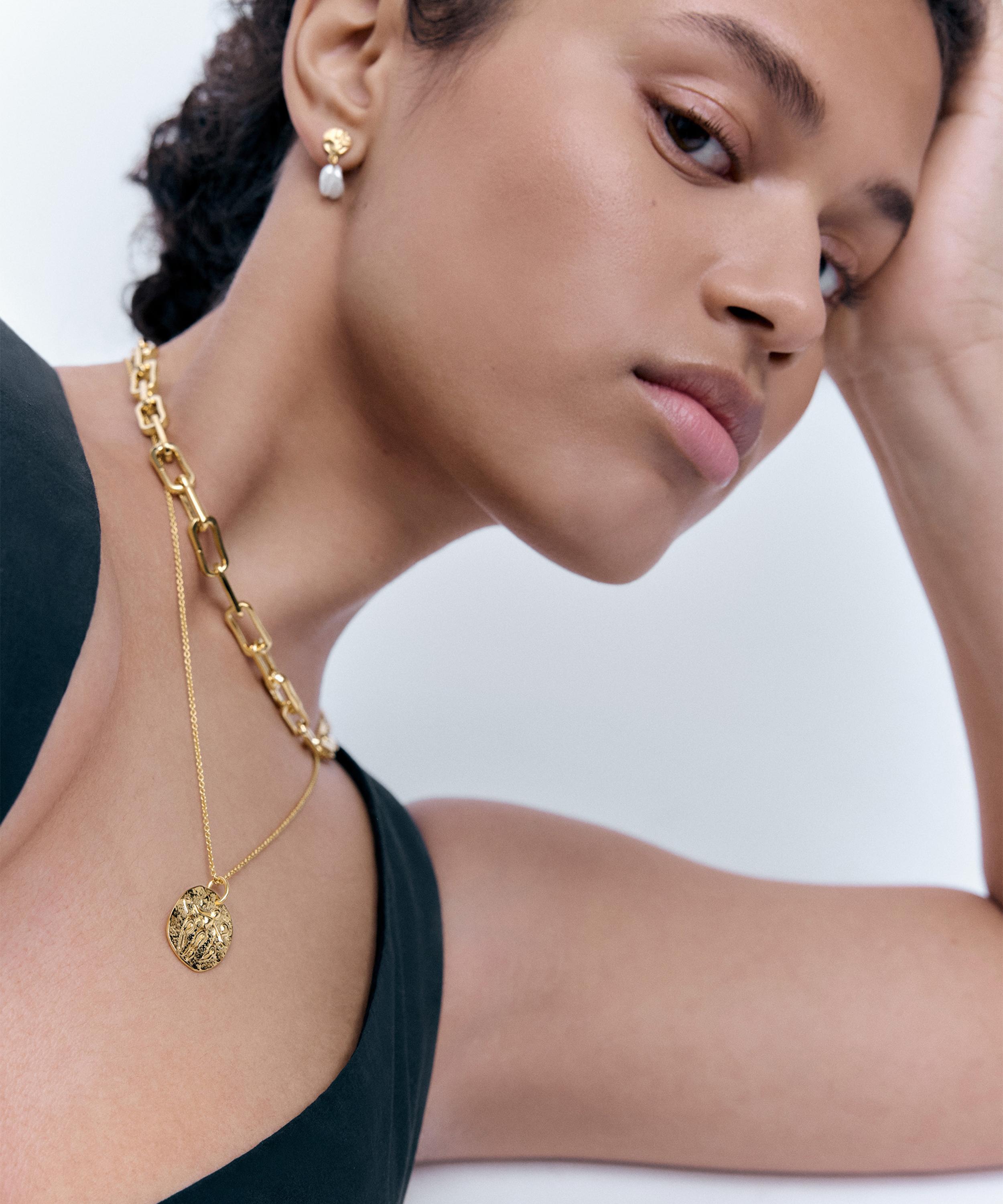 Monica Vinader - 18ct Gold-Plated Vermeil Silver Sisterhood Pendant Necklace image number 1