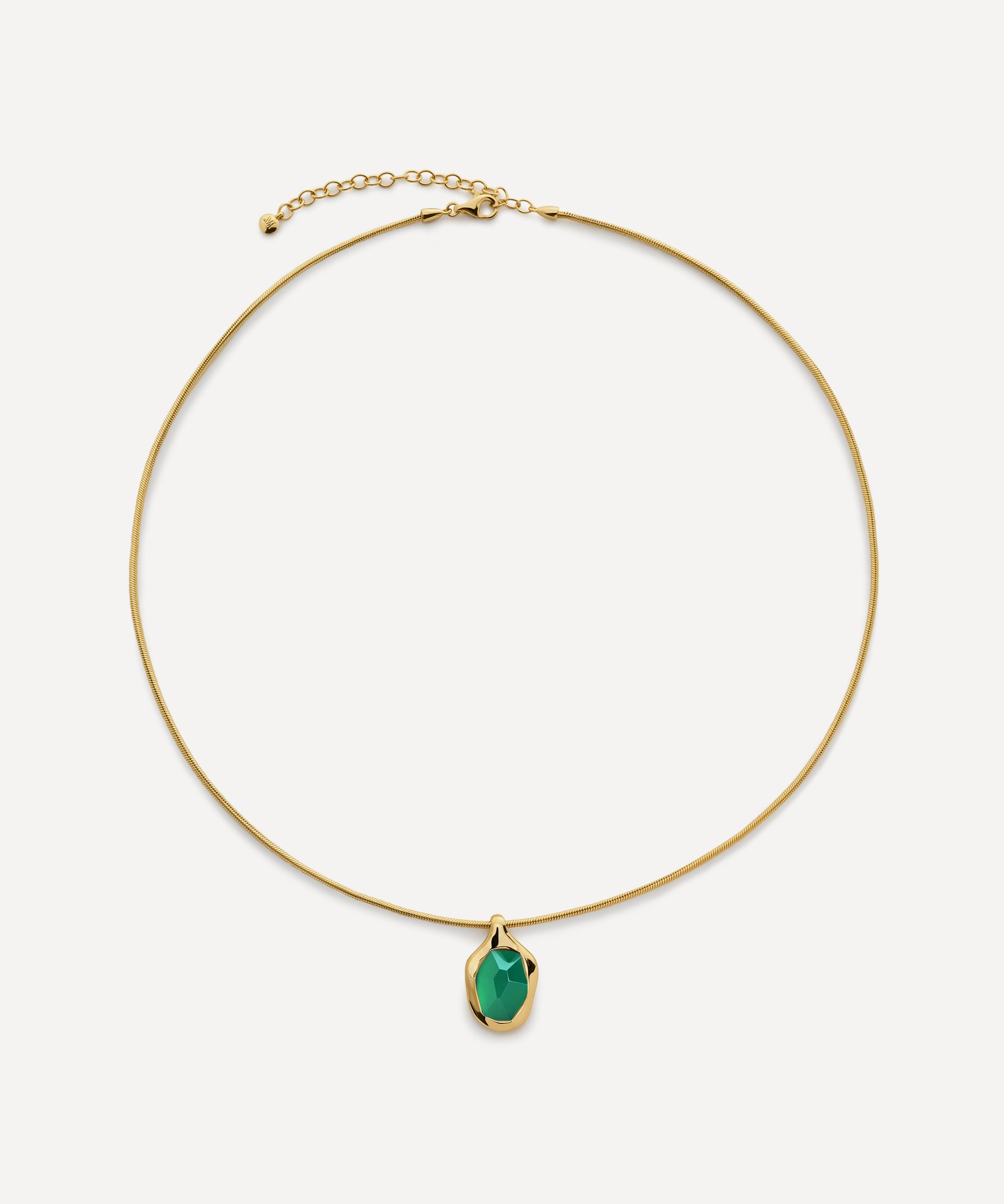 Monica Vinader - 18ct Gold-Plated Vermeil Silver Odyssey Gemstone Pendant Necklace image number 0