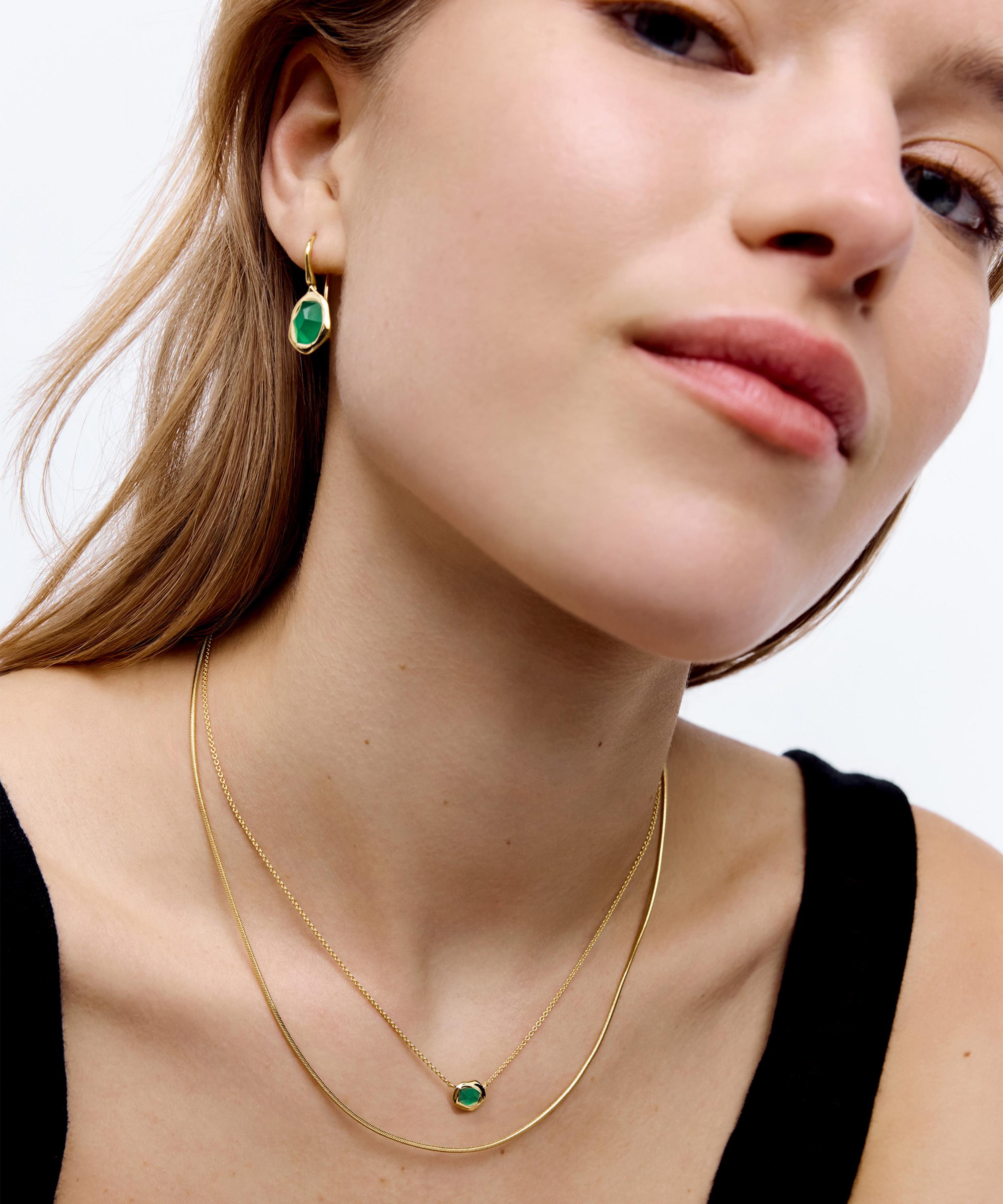 Monica Vinader - 18ct Gold-Plated Vermeil Silver Odyssey Gemstone Pendant Necklace image number 1