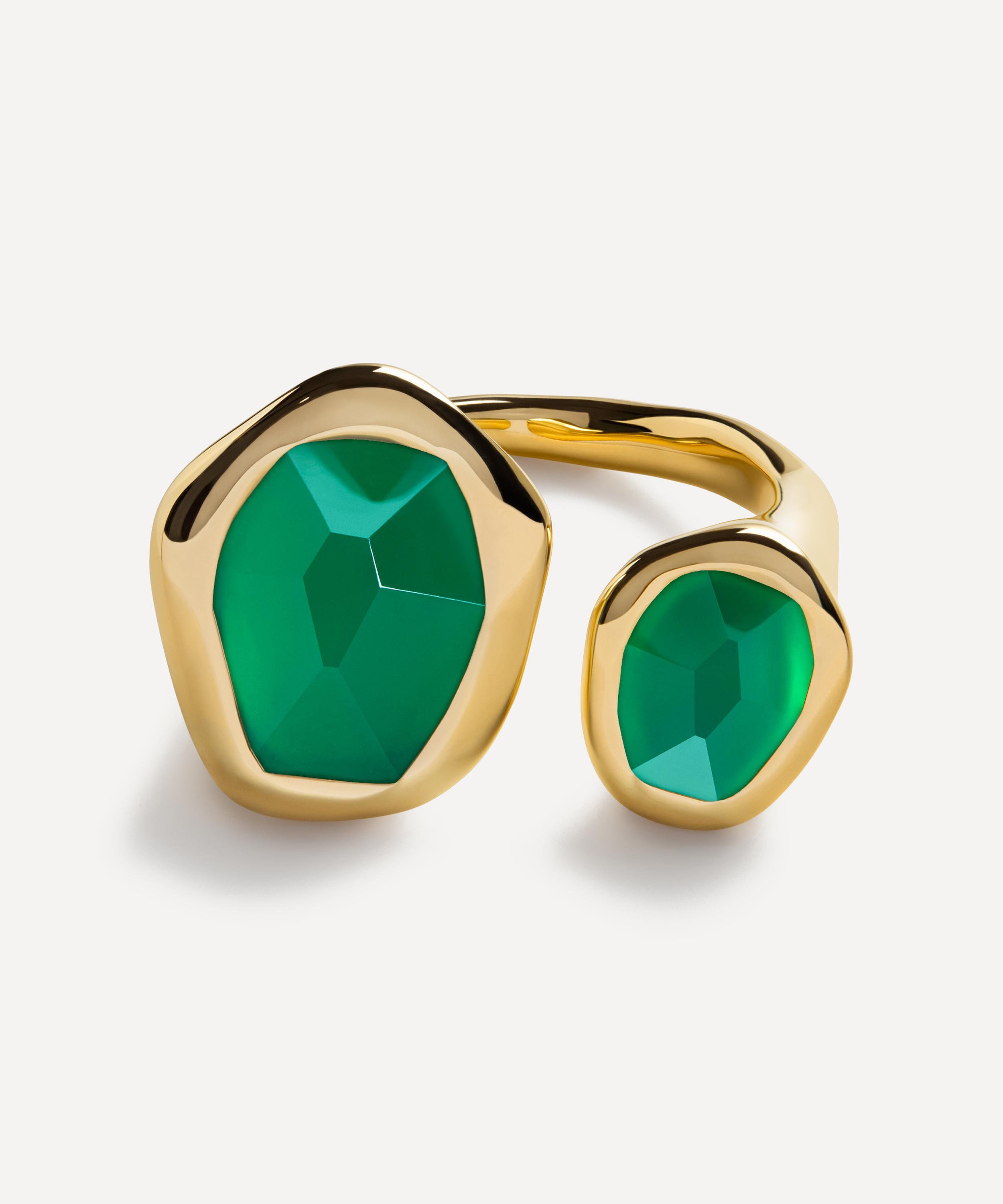 Monica Vinader - 18ct Gold-Plated Vermeil Silver Odyssey Gemstone Stacking Ring image number 0