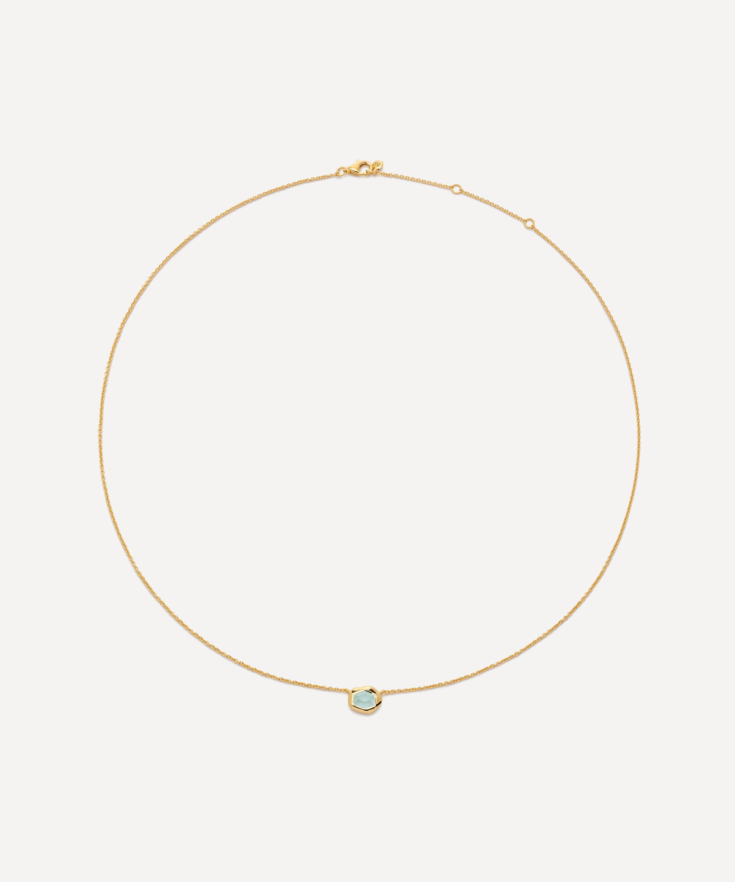 Monica Vinader - 18ct Gold-Plated Vermeil Silver Odyssey Gemstone Pendant Necklace image number 3