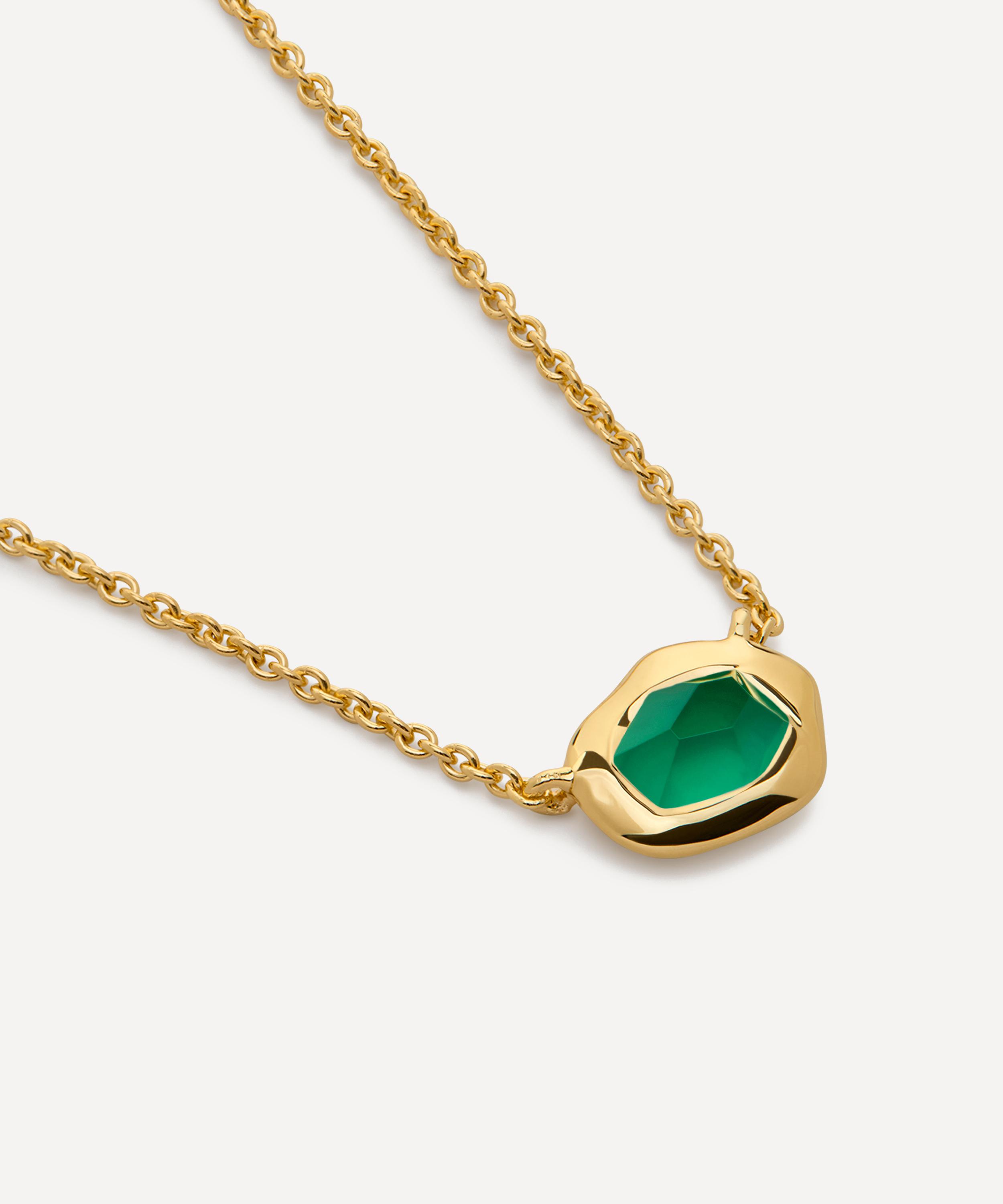 Monica Vinader - 18ct Gold-Plated Vermeil Silver Odyssey Gemstone Pendant Necklace image number 2
