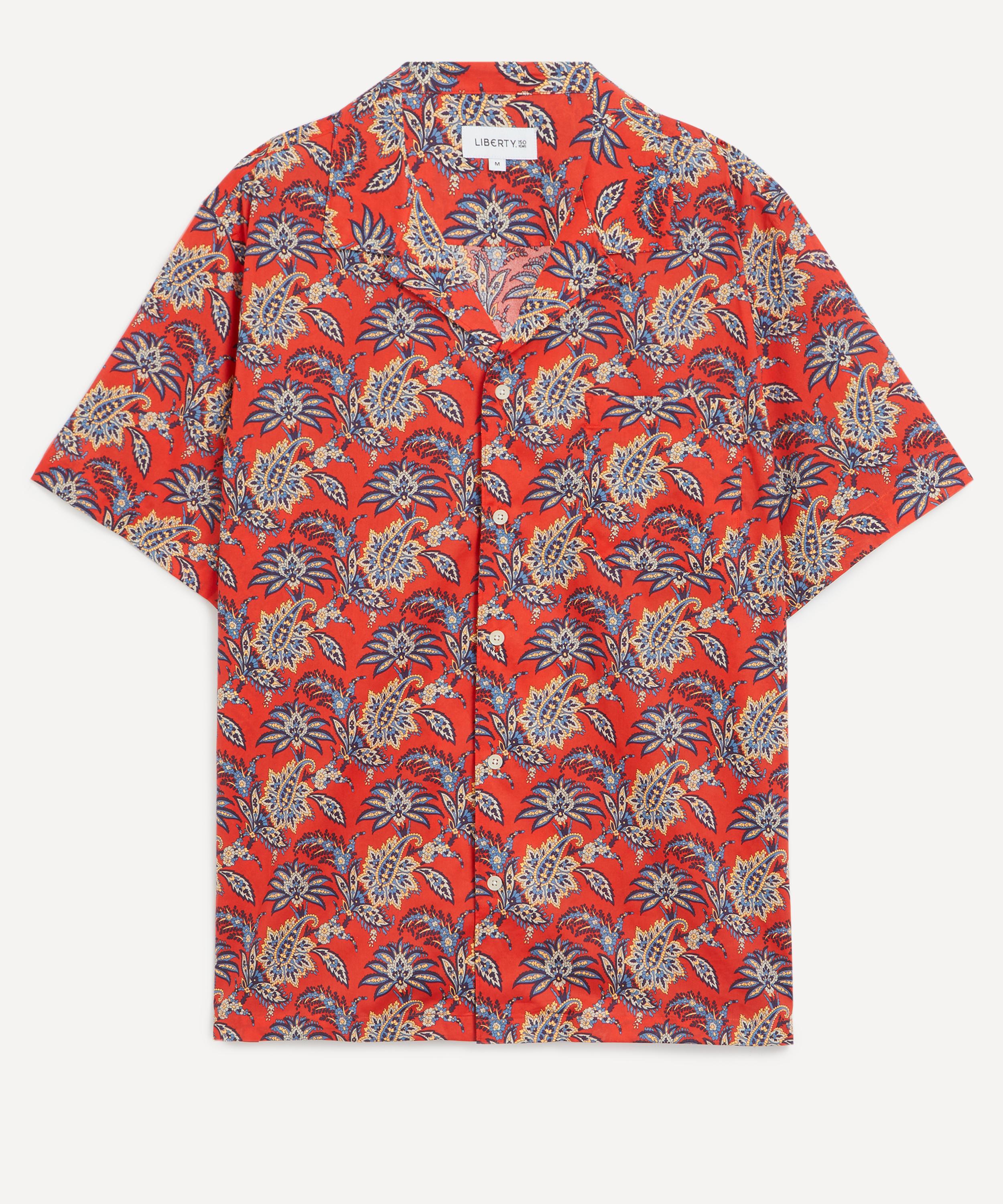 Liberty - Cuban Collar Tana Lawn™ Cotton Shirt in Arundel