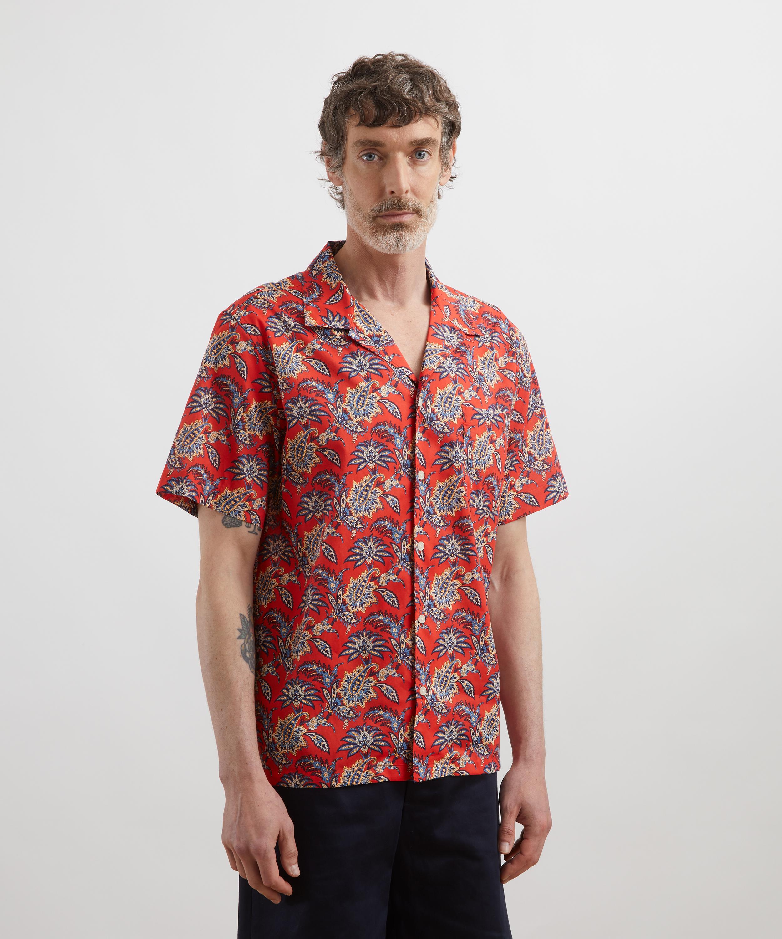 Liberty - Cuban Collar Tana Lawn™ Cotton Shirt in Arundel image number 2