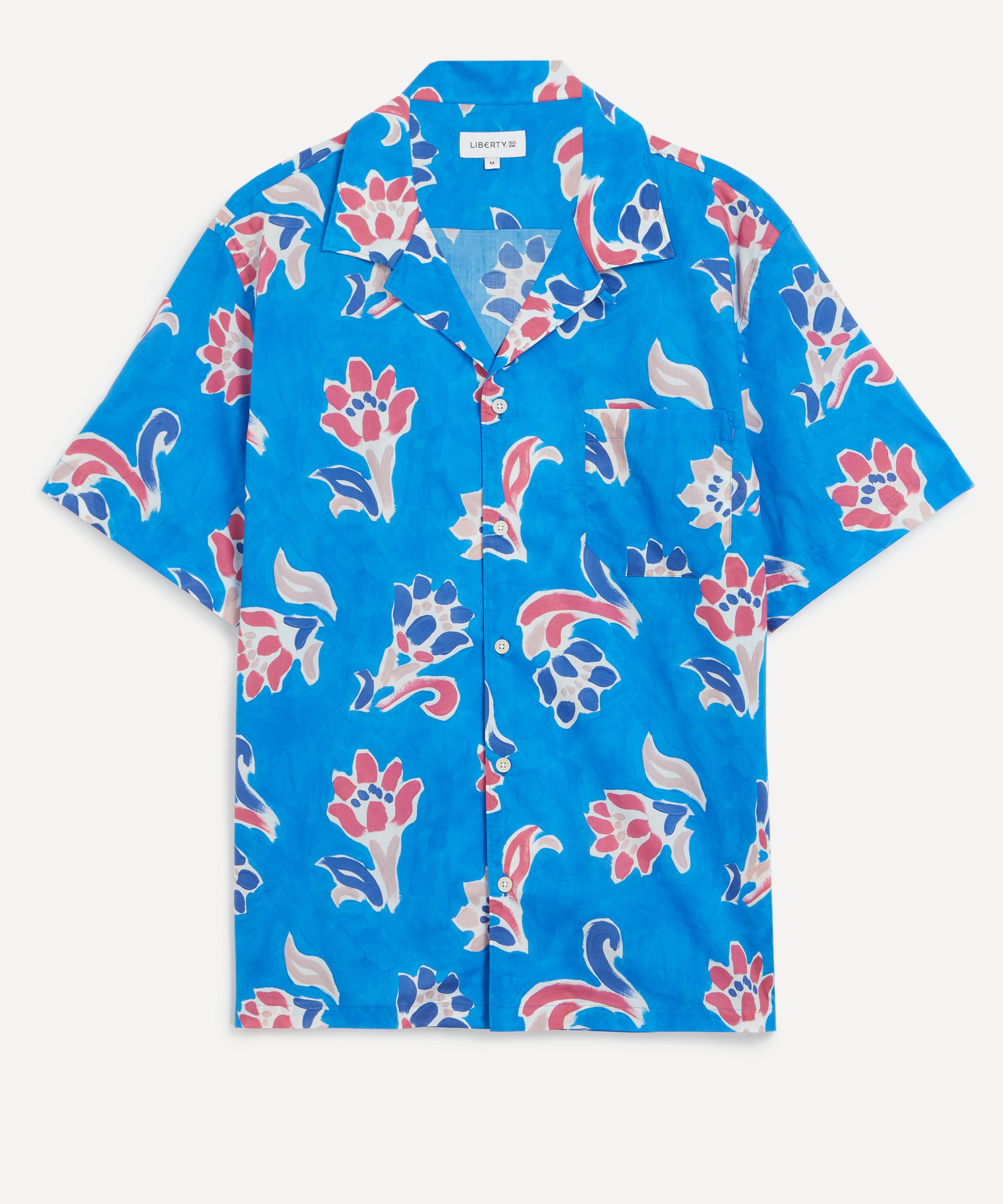 Liberty - Cuban Collar Tana Lawn™ Cotton Shirt in Leighton’s Mural image number 0