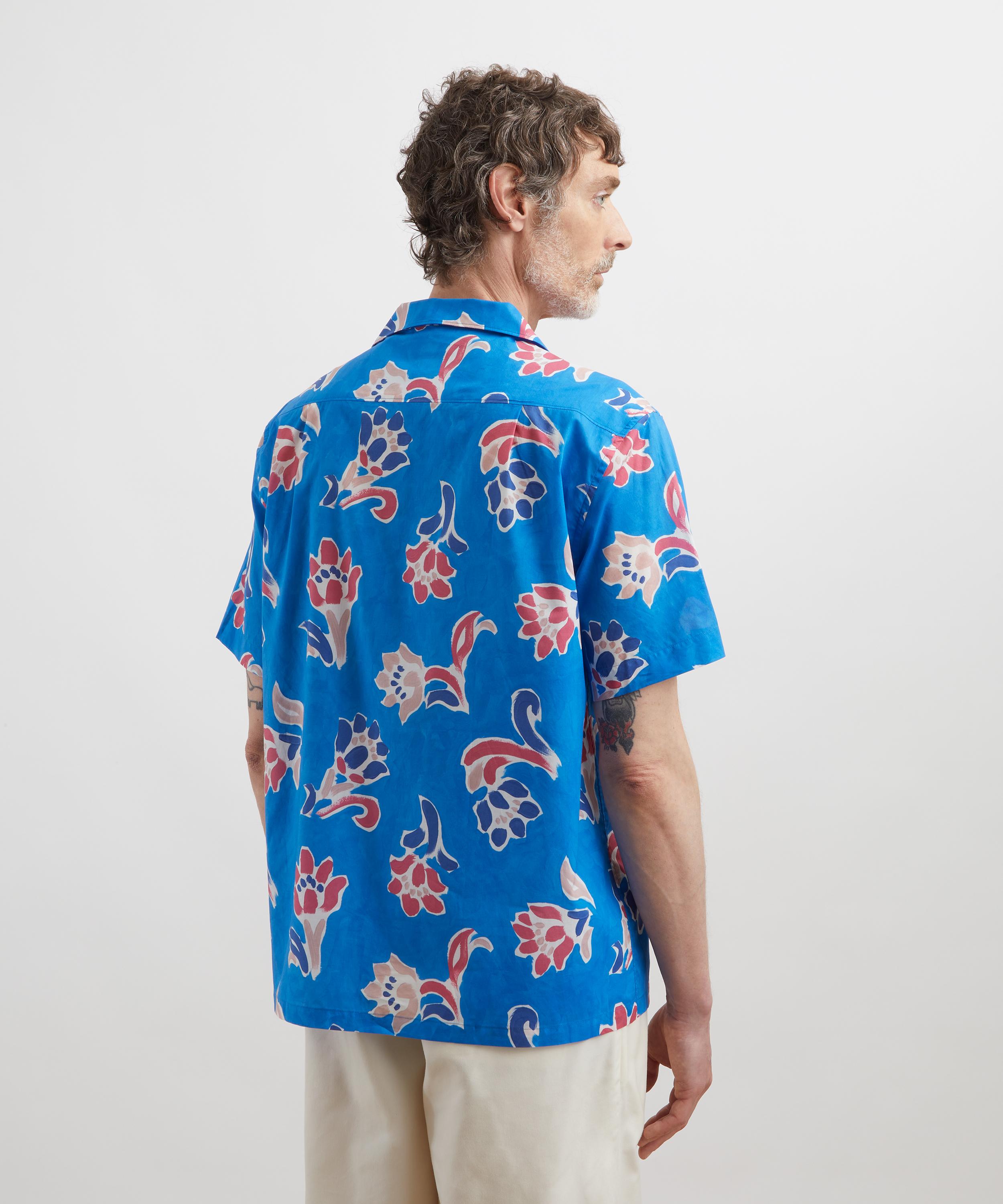Liberty - Cuban Collar Tana Lawn™ Cotton Shirt in Leighton’s Mural image number 3