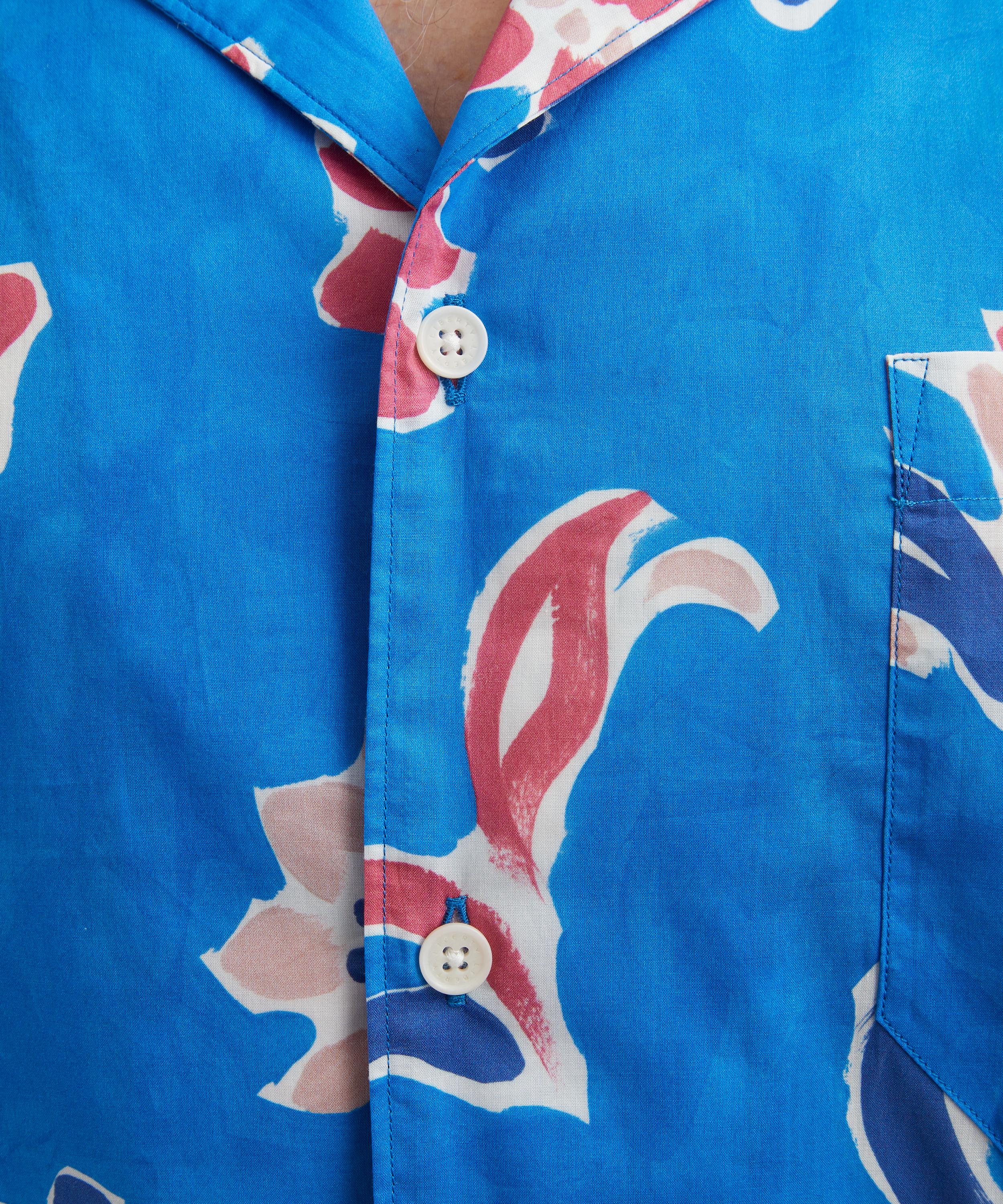 Liberty - Cuban Collar Tana Lawn™ Cotton Shirt in Leighton’s Mural image number 4