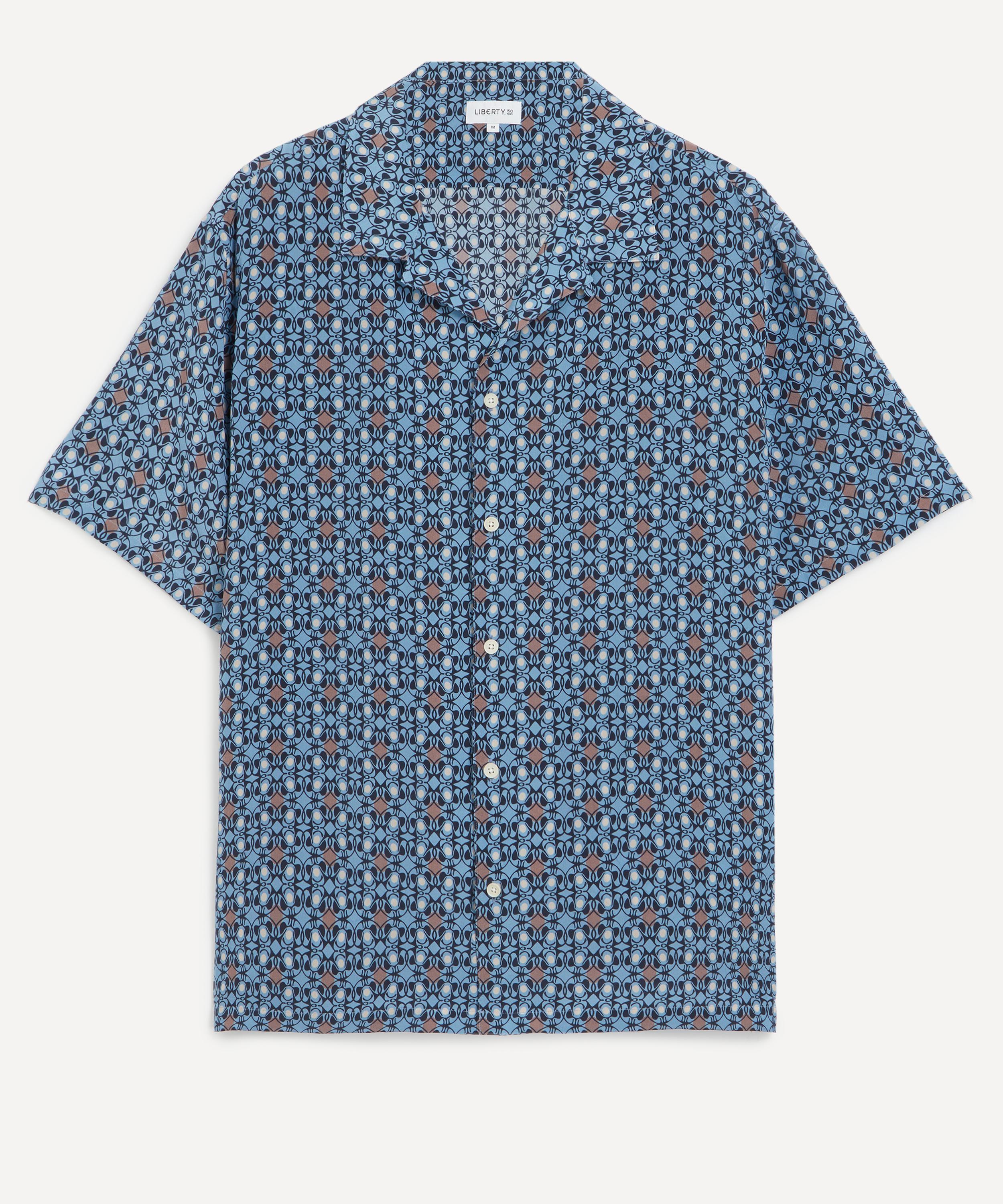 Liberty - Cuban Collar Silk Shirt in Nouveau Brooch image number 0