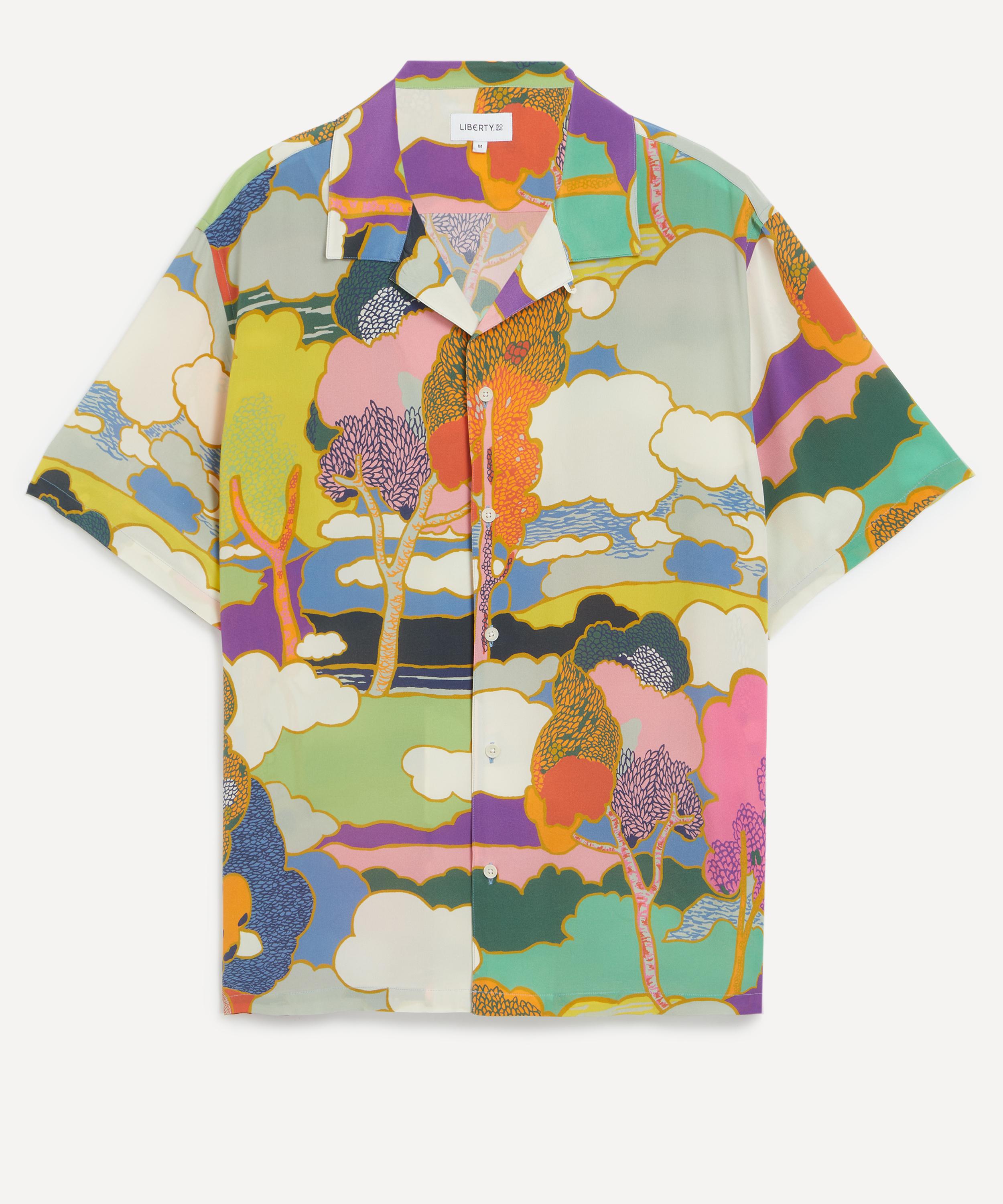 Liberty - Cuban Collar Silk Shirt in Prospect Place image number 0