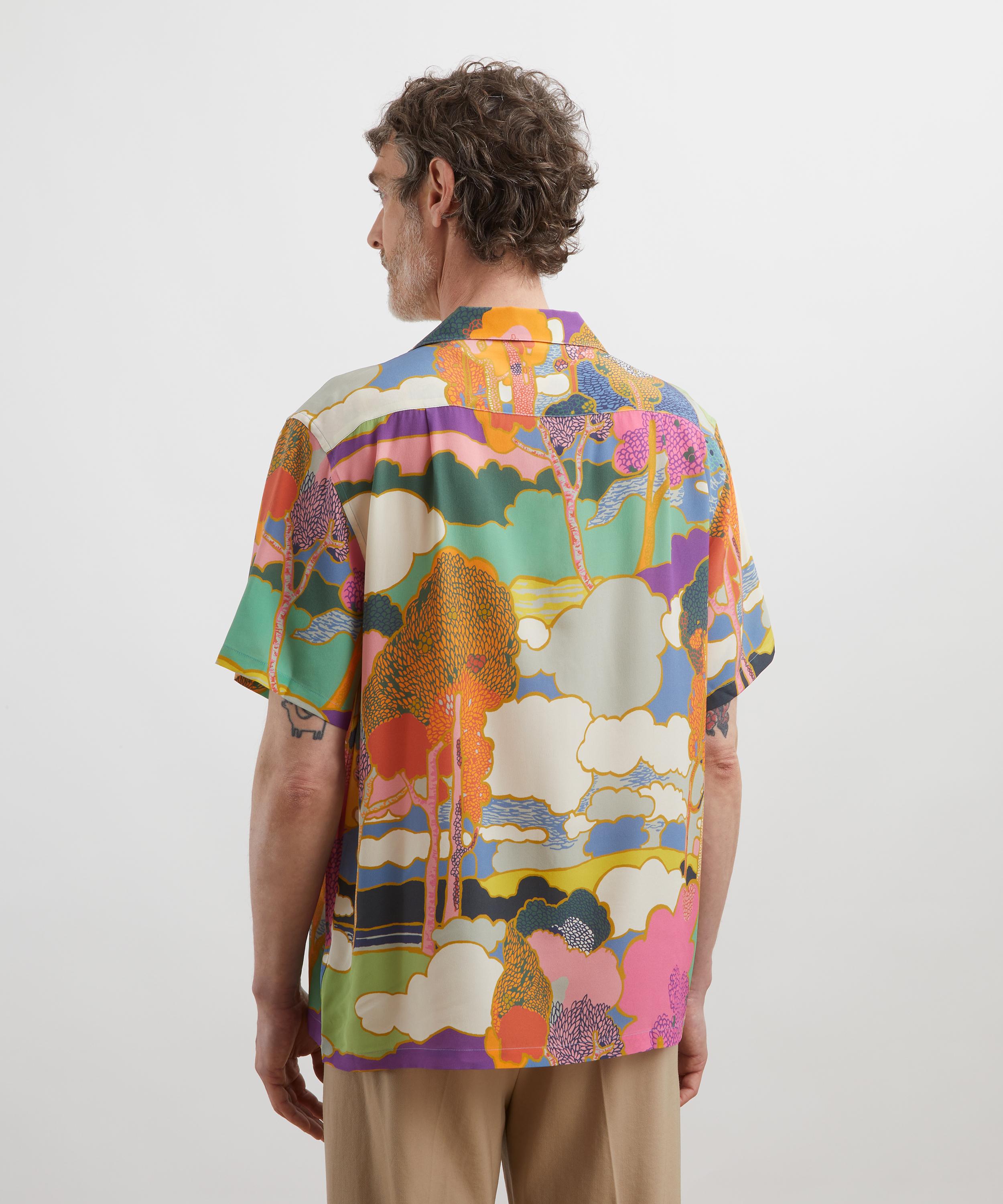 Liberty - Cuban Collar Silk Shirt in Prospect Place image number 3