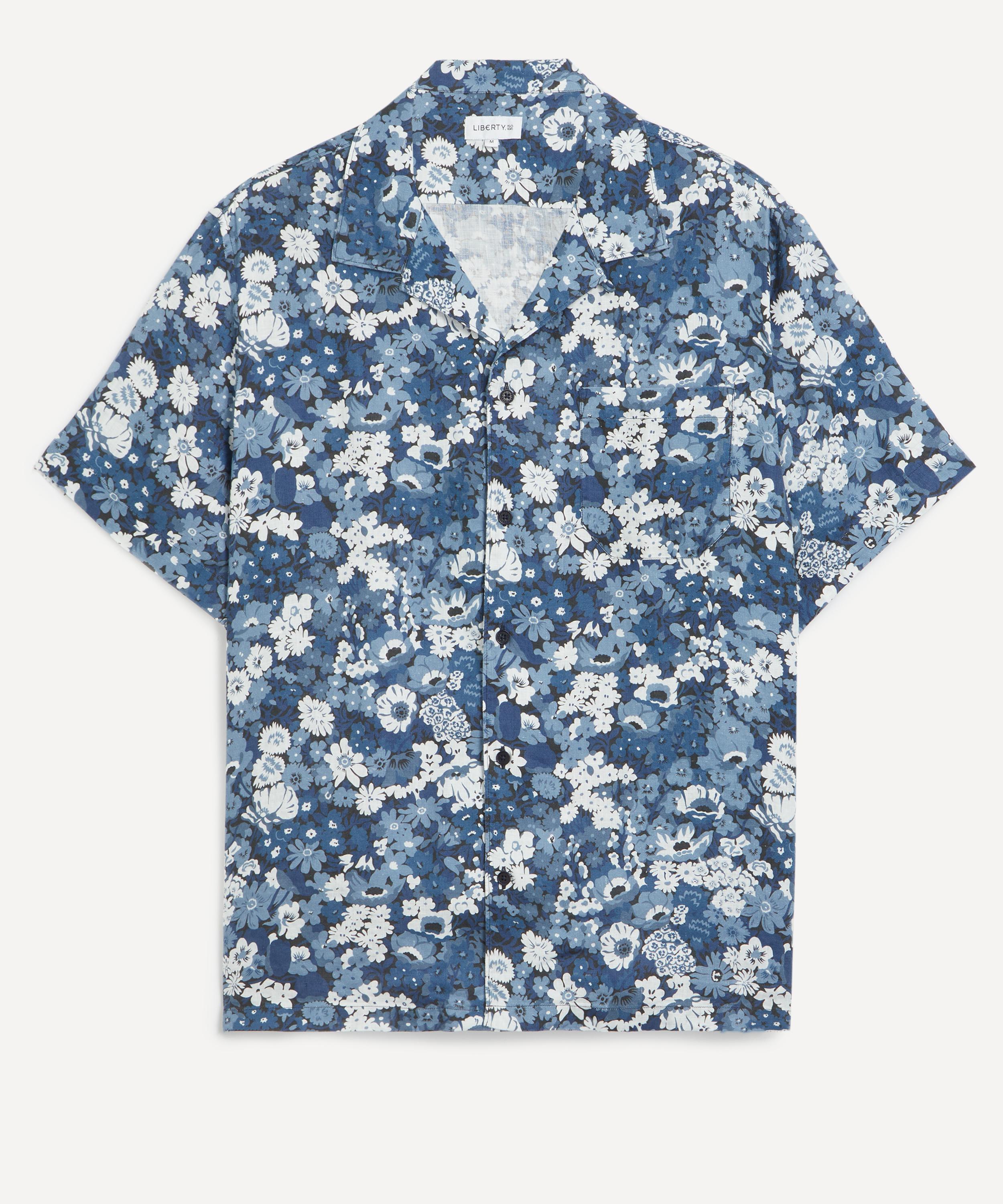 Liberty - Cuban Collar Hemp Shirt in Thorpe Spring Texture image number 0