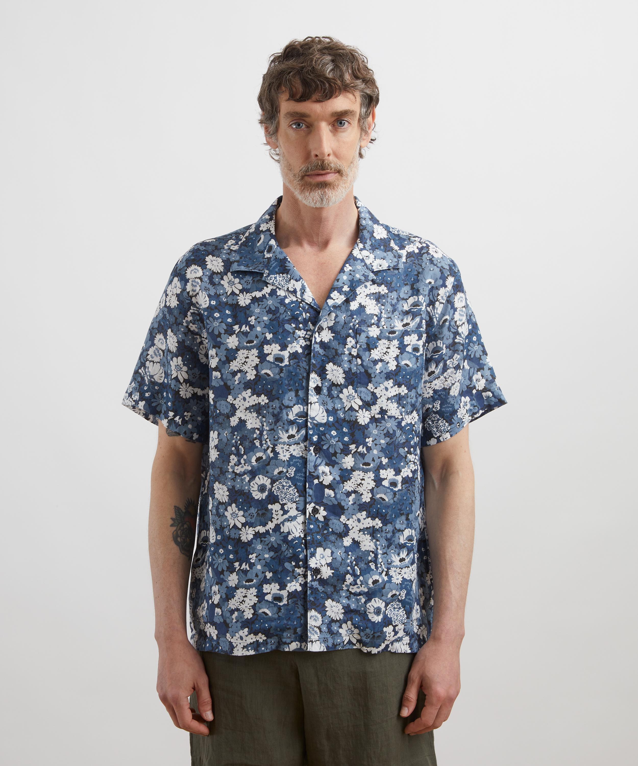 Liberty - Cuban Collar Hemp Shirt in Thorpe Spring Texture image number 2