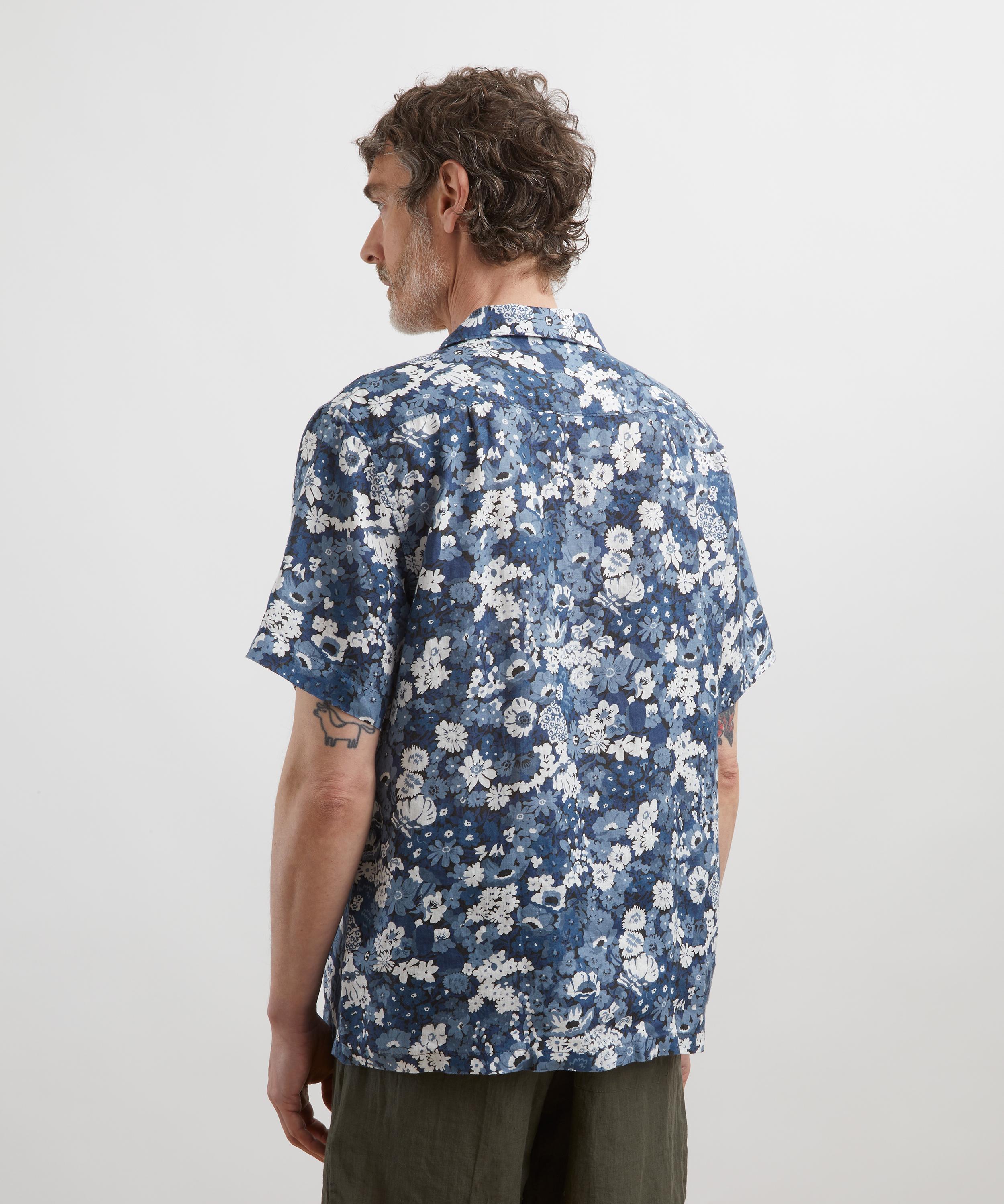 Liberty - Cuban Collar Hemp Shirt in Thorpe Spring Texture image number 3