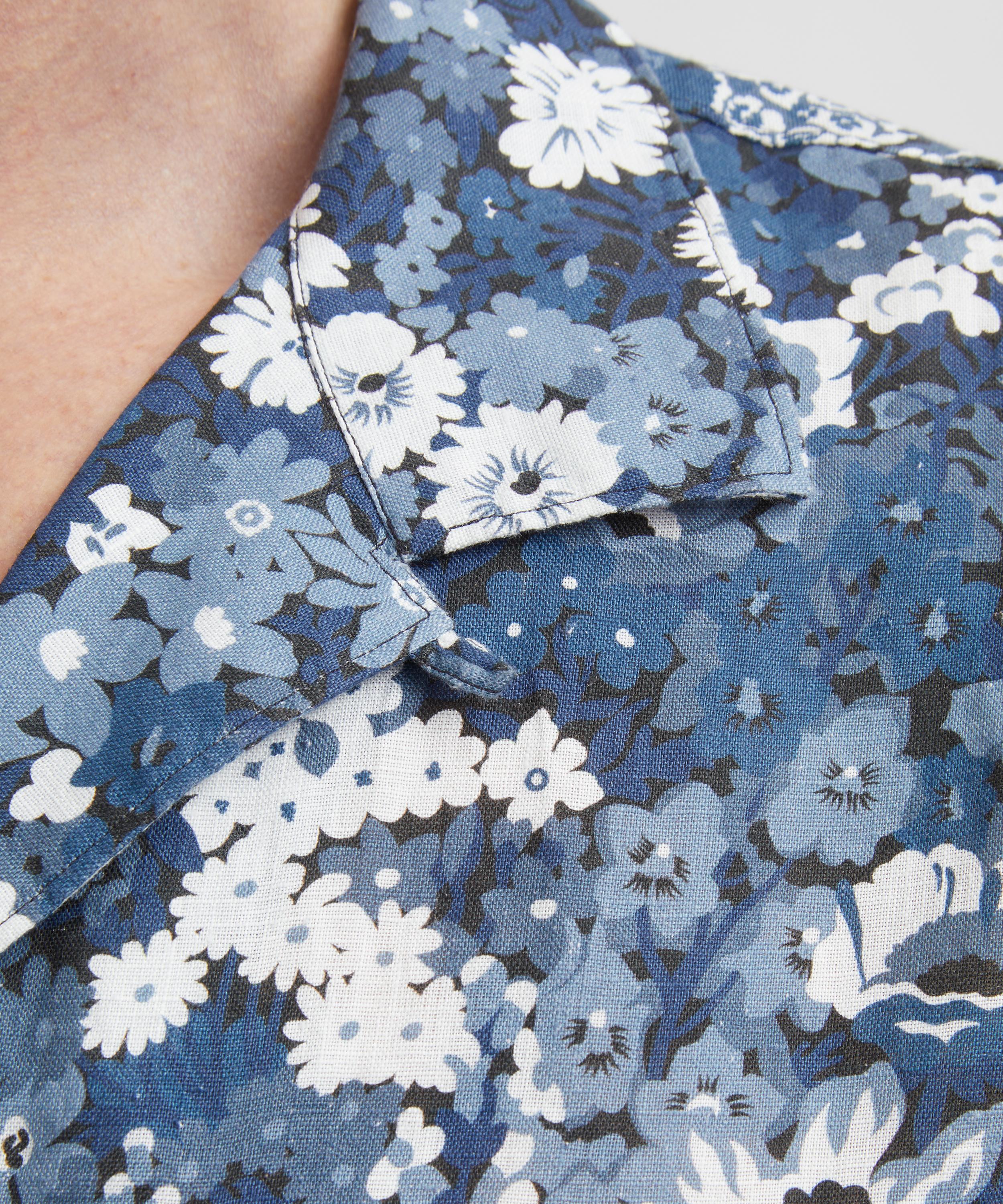 Liberty - Cuban Collar Hemp Shirt in Thorpe Spring Texture image number 4
