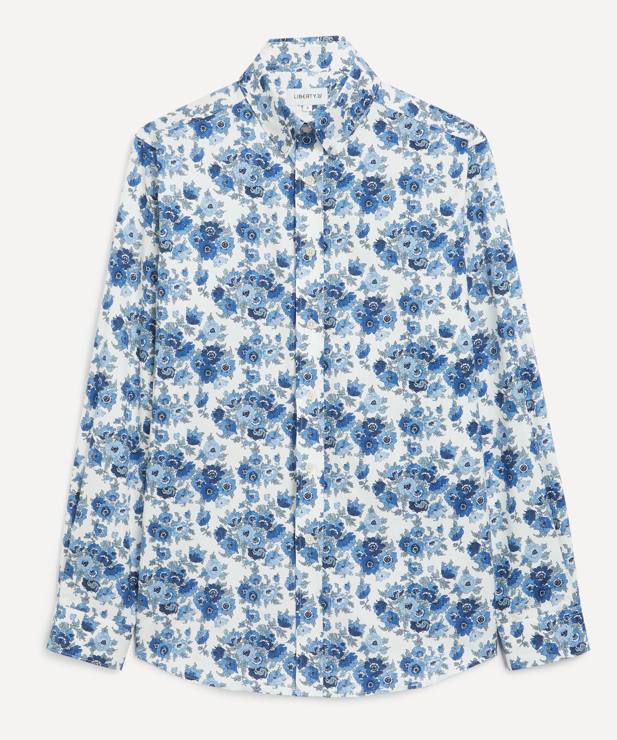 Liberty - Button-Down Regular Fit Cotton Shirt in Madeleine Anemone  image number 0