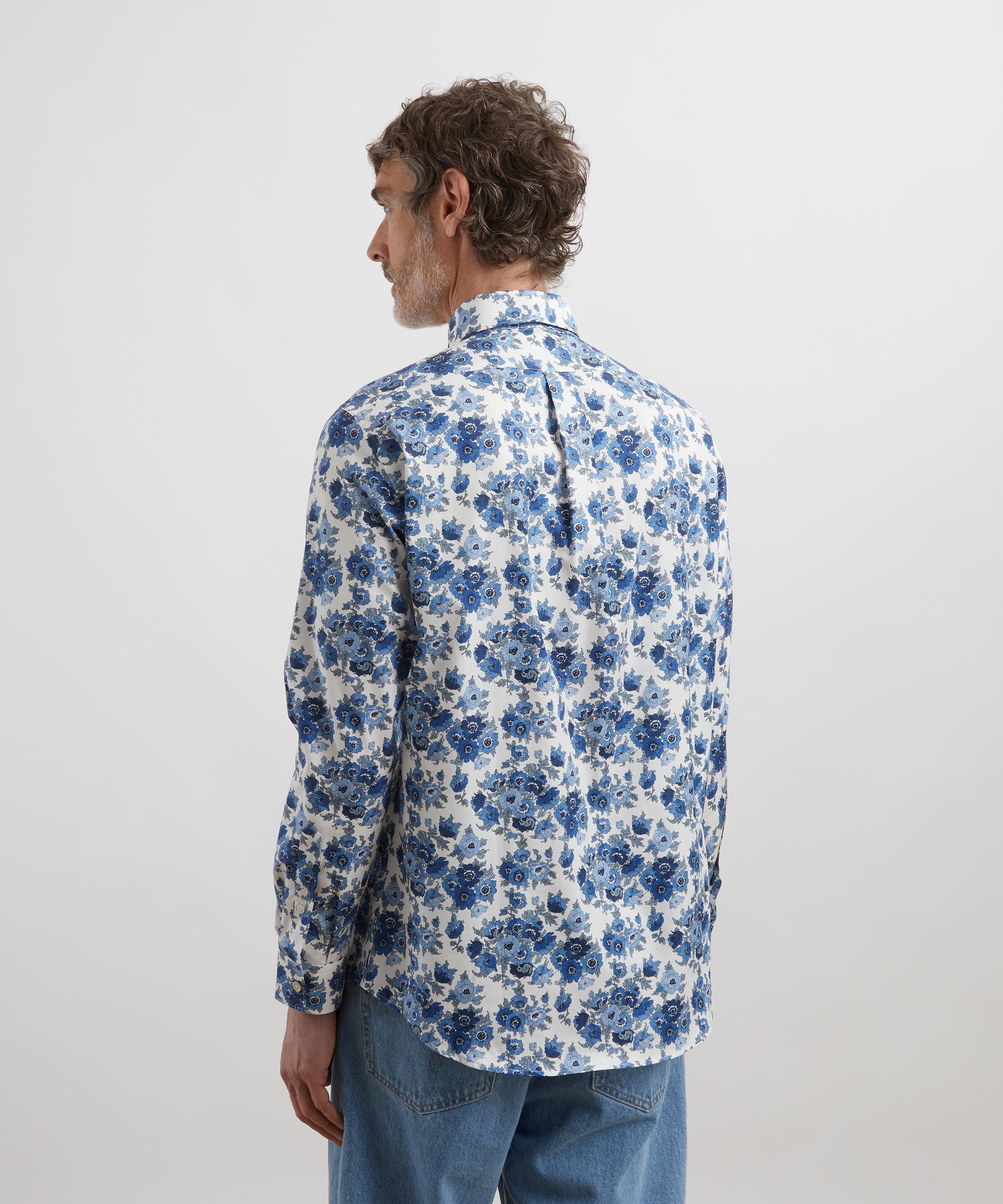 Liberty - Button-Down Regular Fit Cotton Shirt in Madeleine Anemone  image number 3