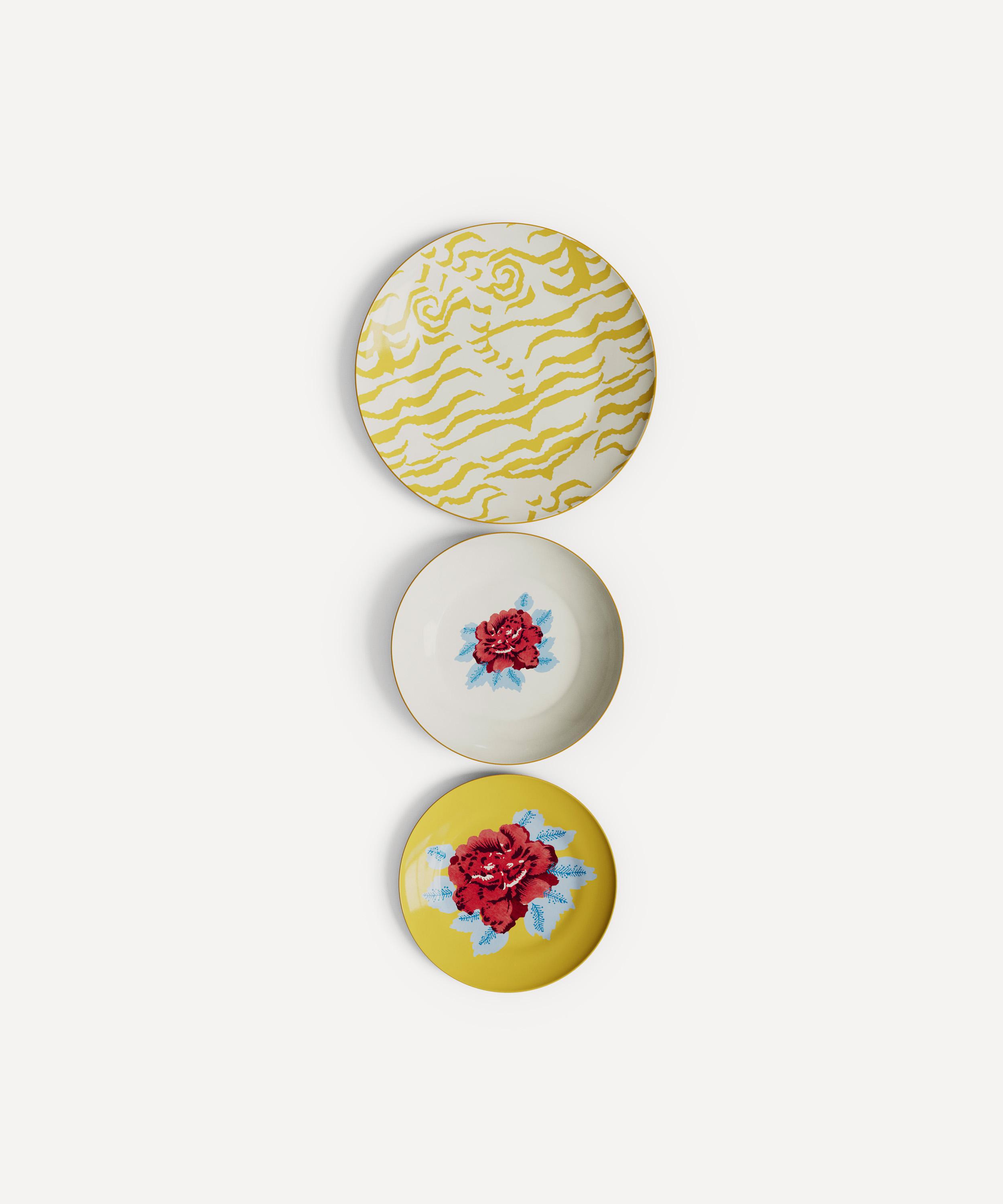 Lisa Corti - Indian Tiger Porcelain Plate Set of 3 image number 0
