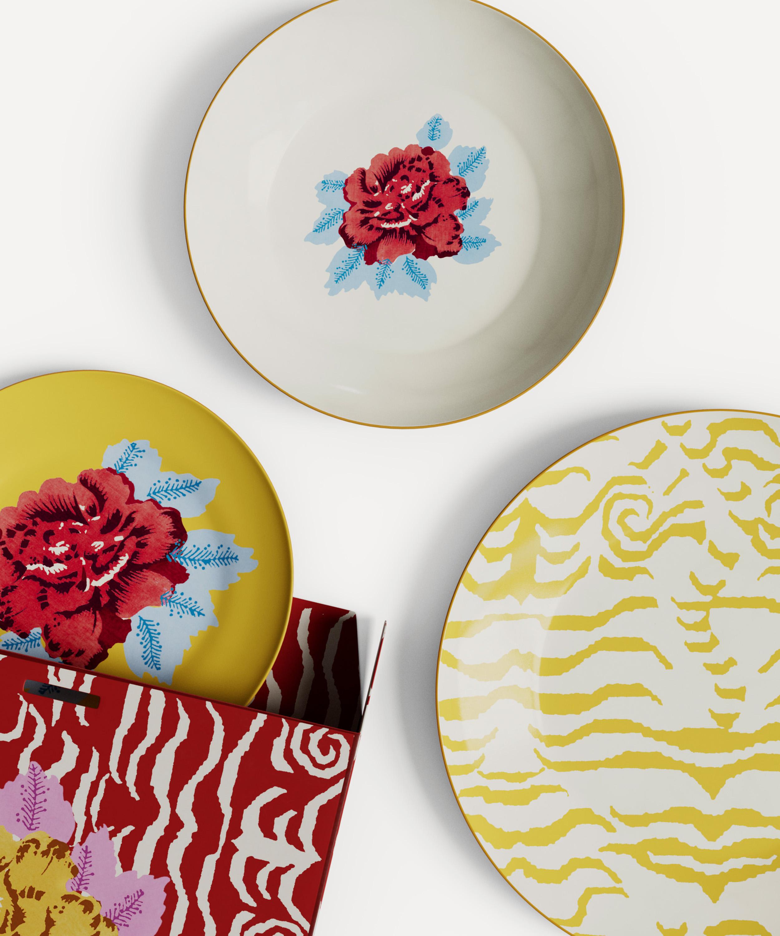Lisa Corti - Indian Tiger Porcelain Plate Set of 3 image number 1