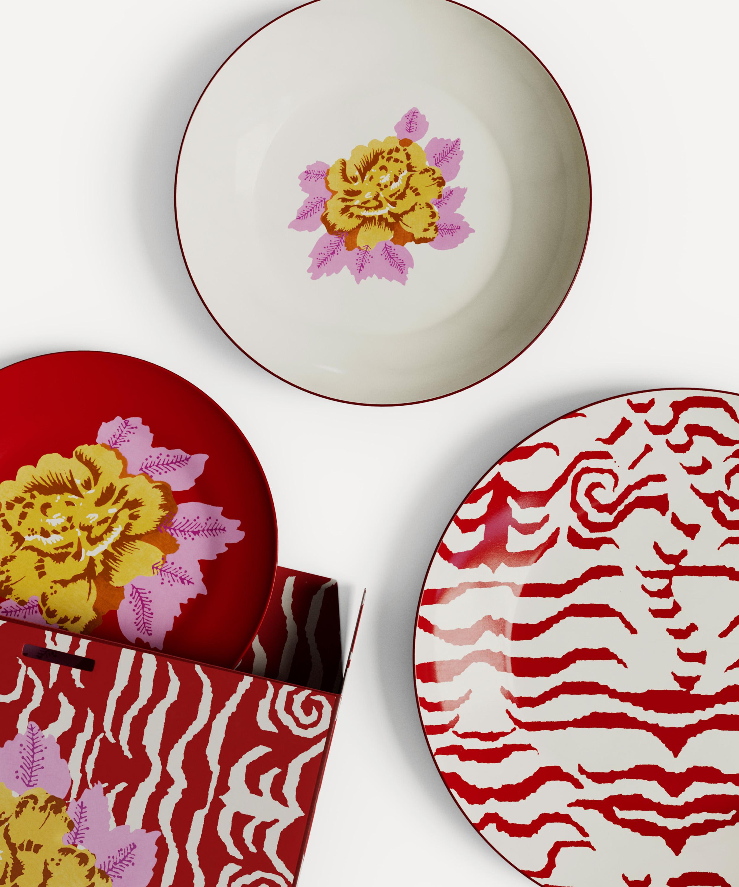 Lisa Corti - Indian Tiger Porcelain Plate Set of 3 image number 1
